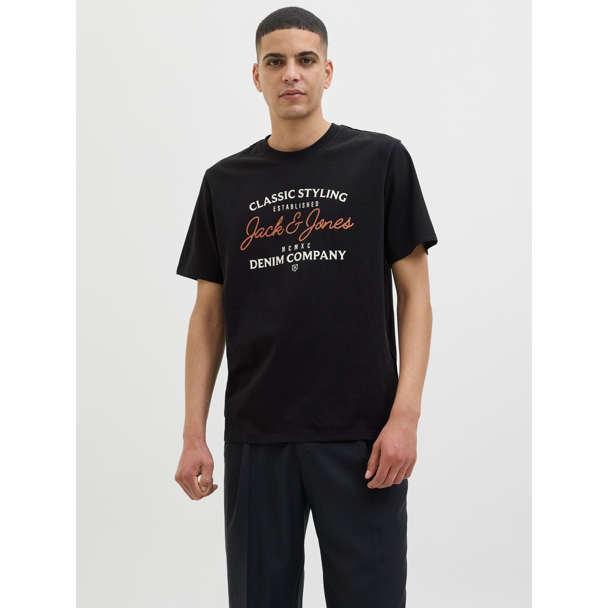 T-Shirt noire - black, JACK & JONES
