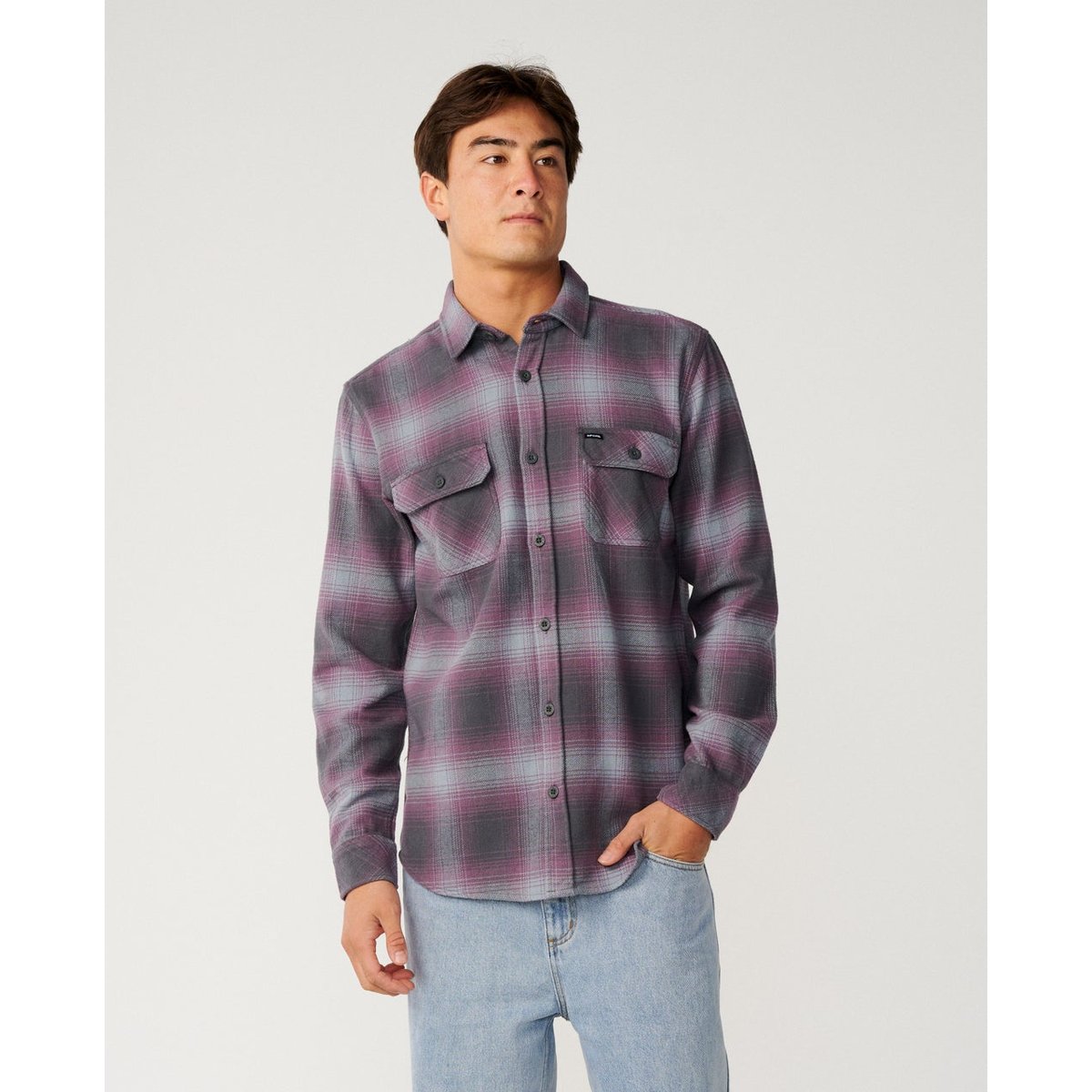 Chemise en flanelle COUNT charcoal grey, RIP CURL
