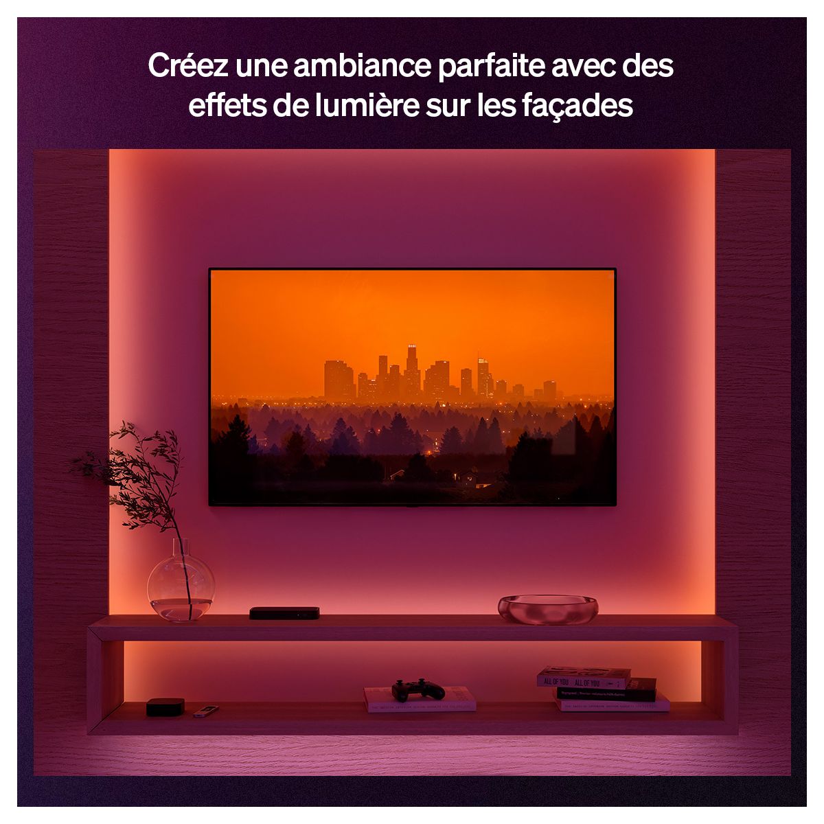 Bandeau LED Flux Strip Light 3m White&Color gradient couleur unique, PHILIPS HUE