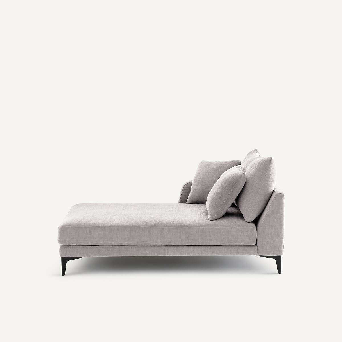 Méridienne en polyester et coton, MODERNISTE gris clair, EMMANUEL GALLINA X AM.PM