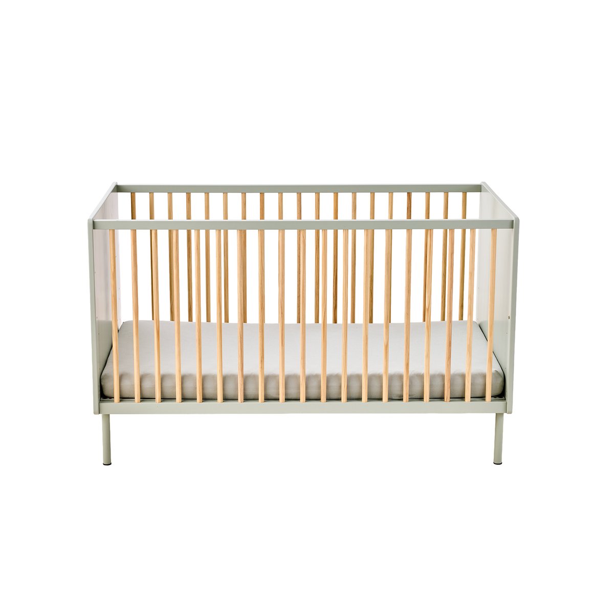 Lit bébé cannelé évolutif 70x140cm vert, VERTBAUDET