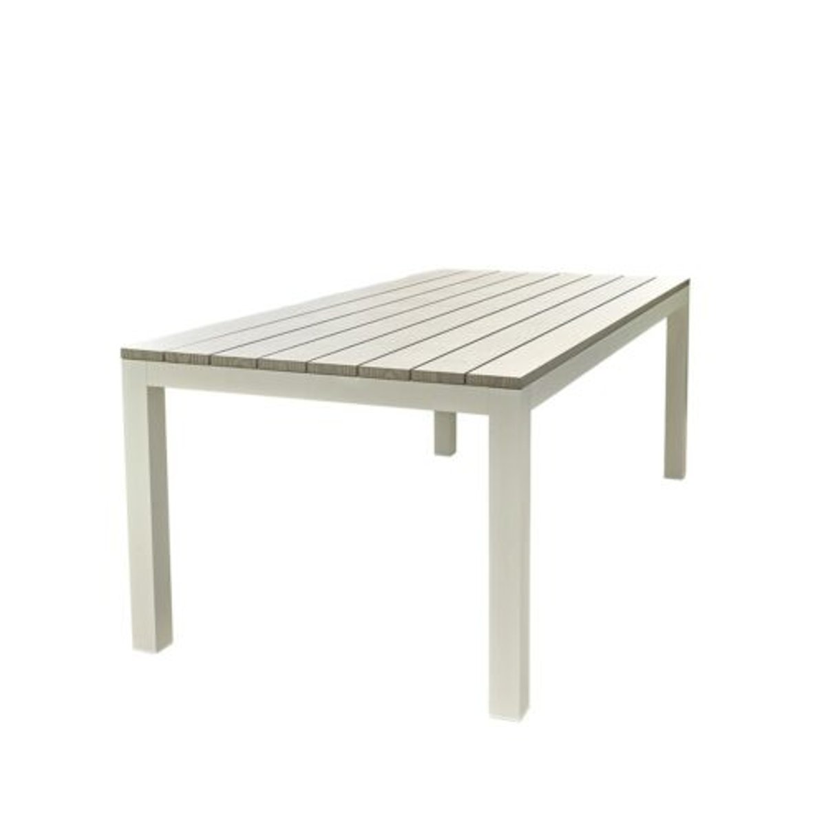 Table fixe en aluminium TAMPA blanc, WILSA GARDEN