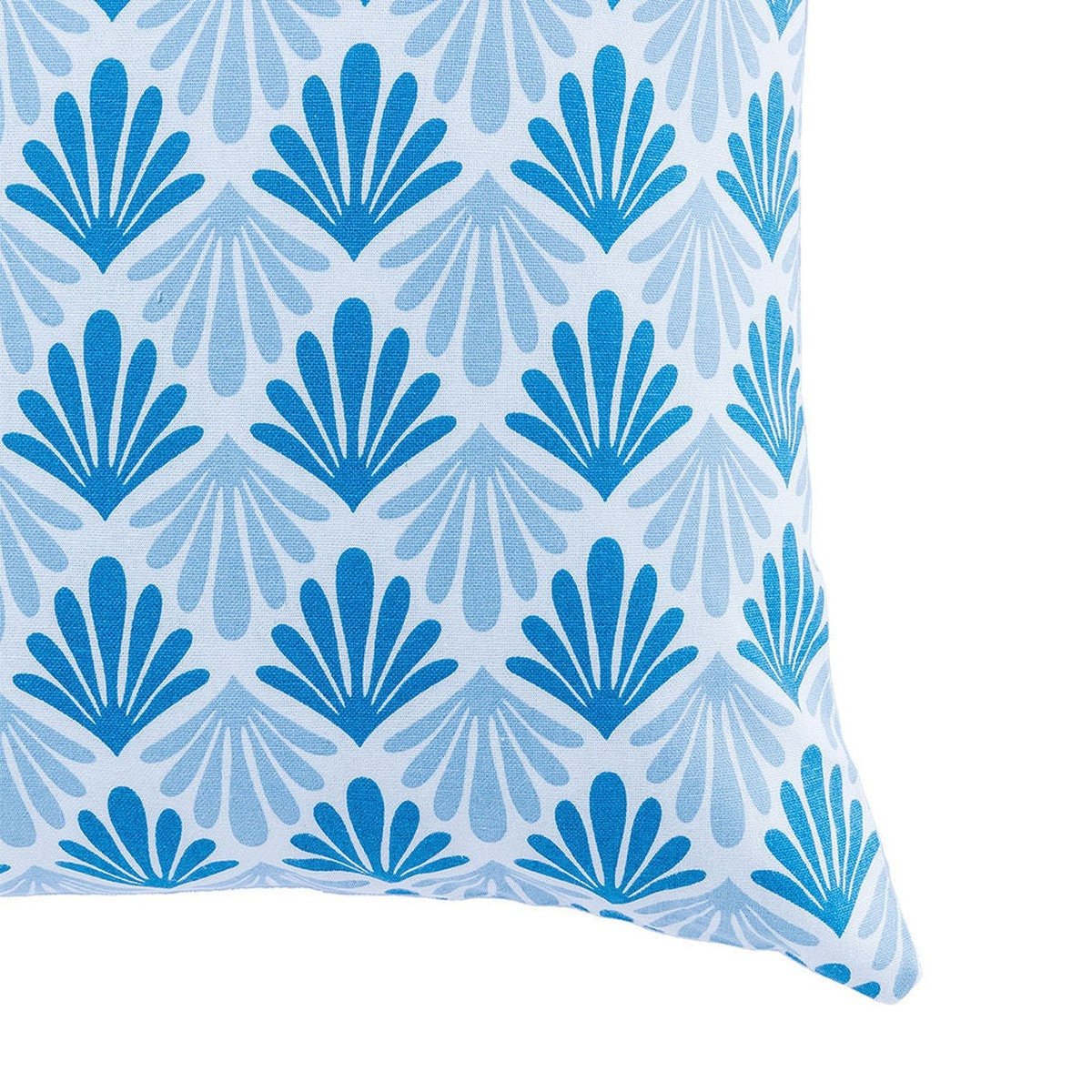 Housse de coussin d'extérieur coton PEACOCK bleu, FEBRONIE