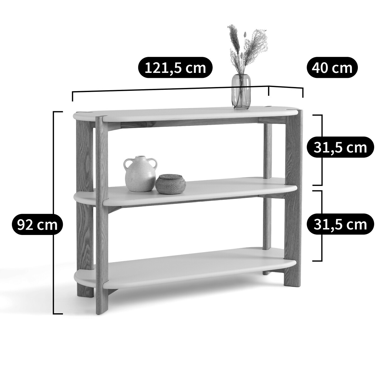Console forme organique, Galet blanc, LA REDOUTE INTERIEURS