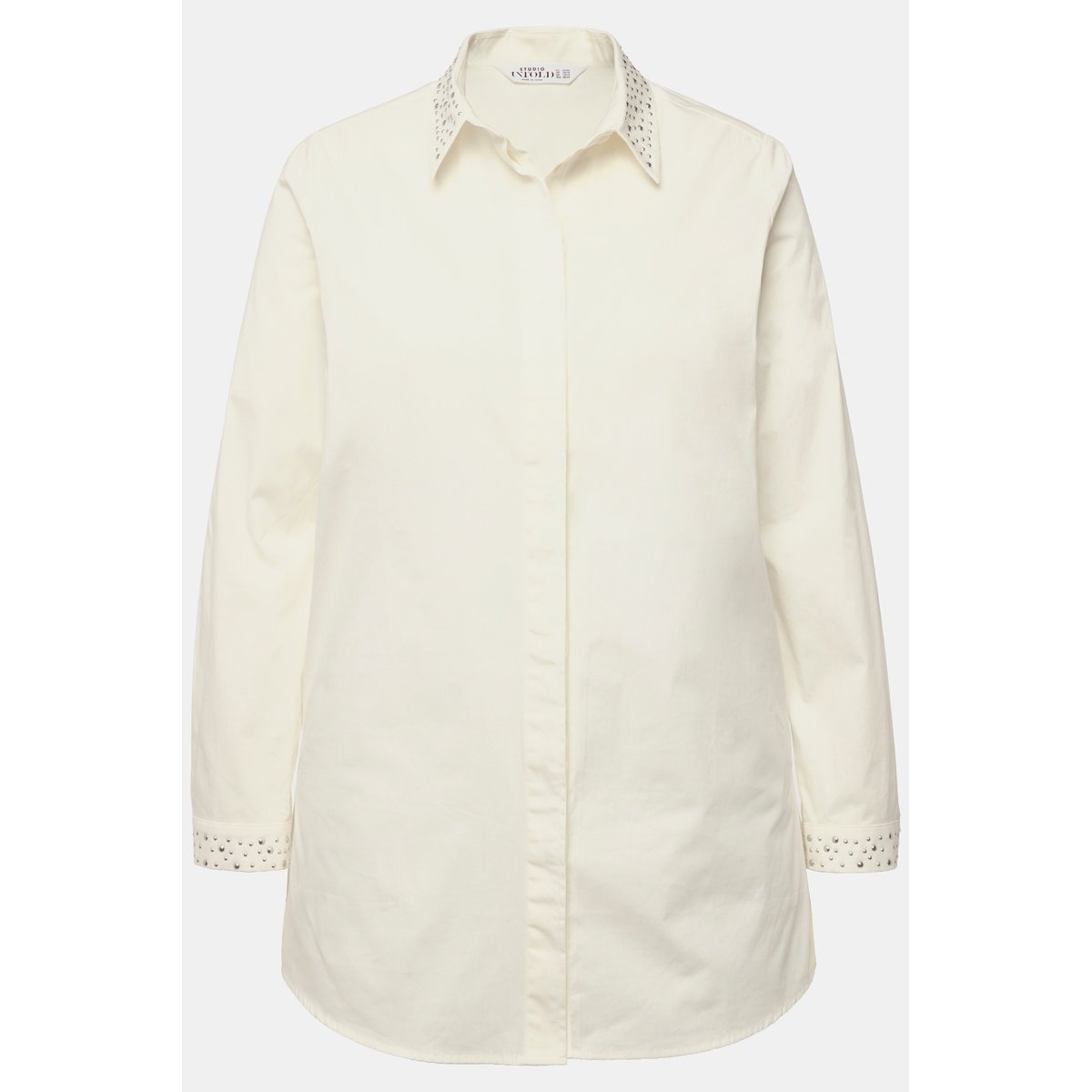 Chemise coupe Loose à col de chemise blanc cassé, STUDIO UNTOLD