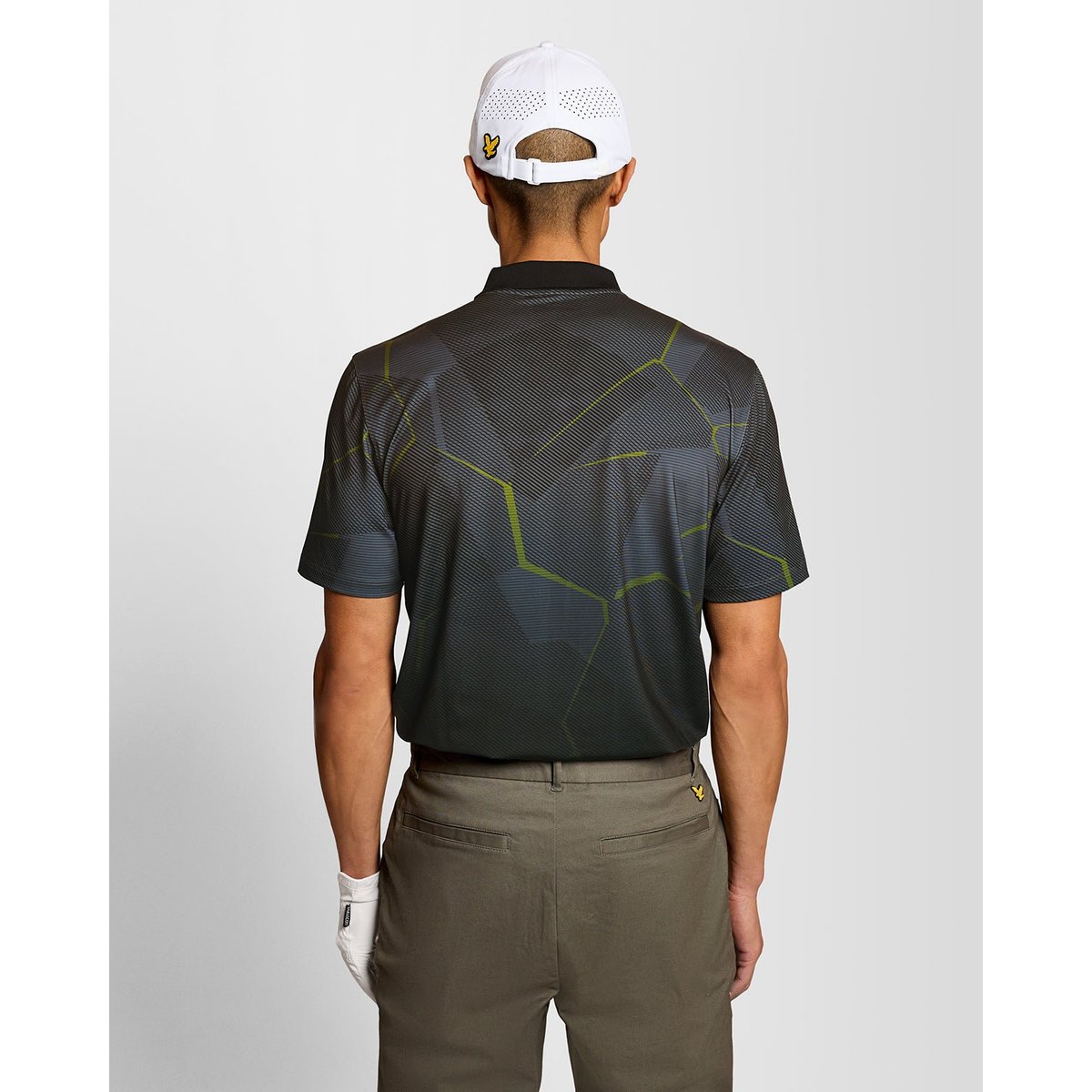 Polo géométrique graphique noir jais, LYLE & SCOTT