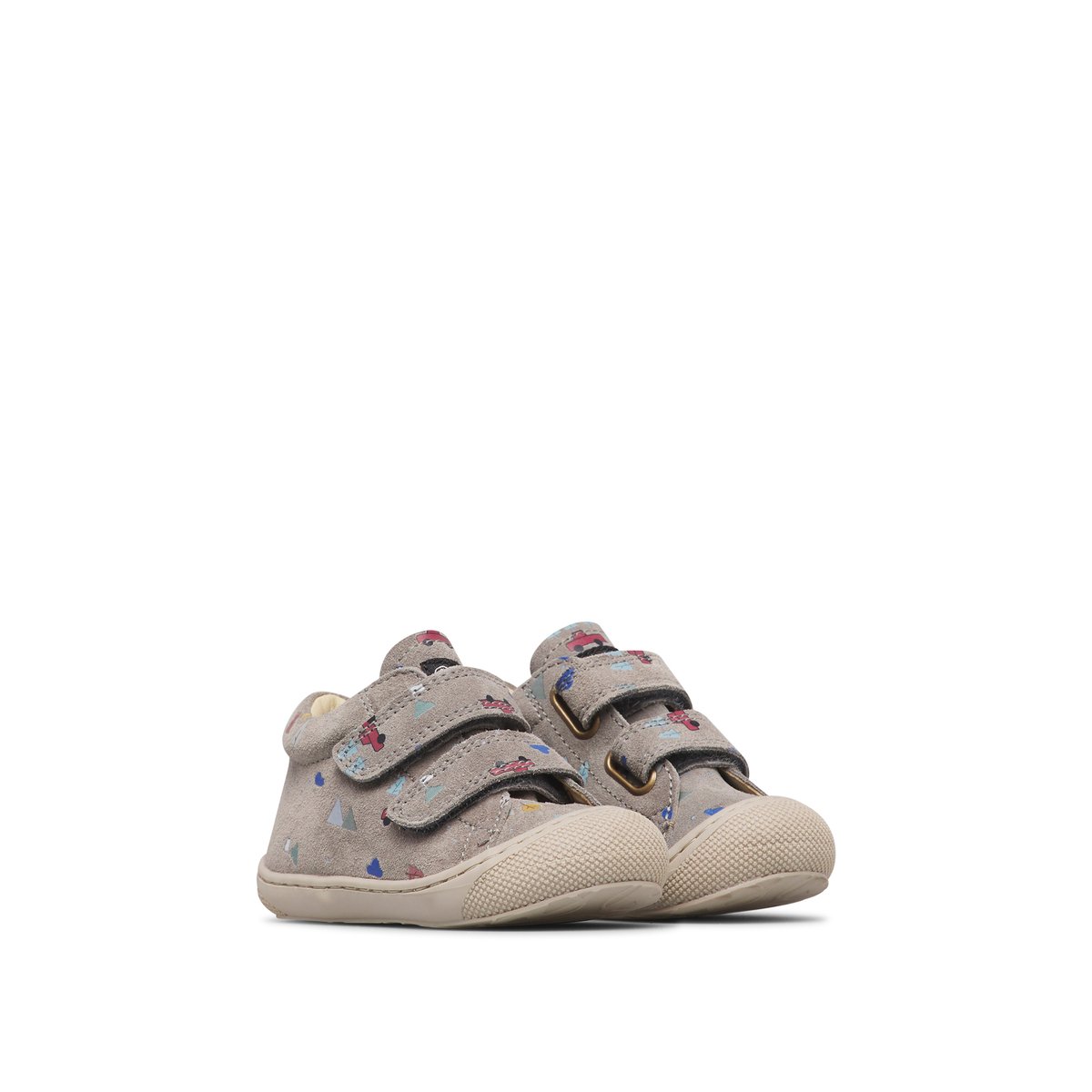 Chaussures premiers pas en suède COCOON VL gris foncé-marine, NATURINO