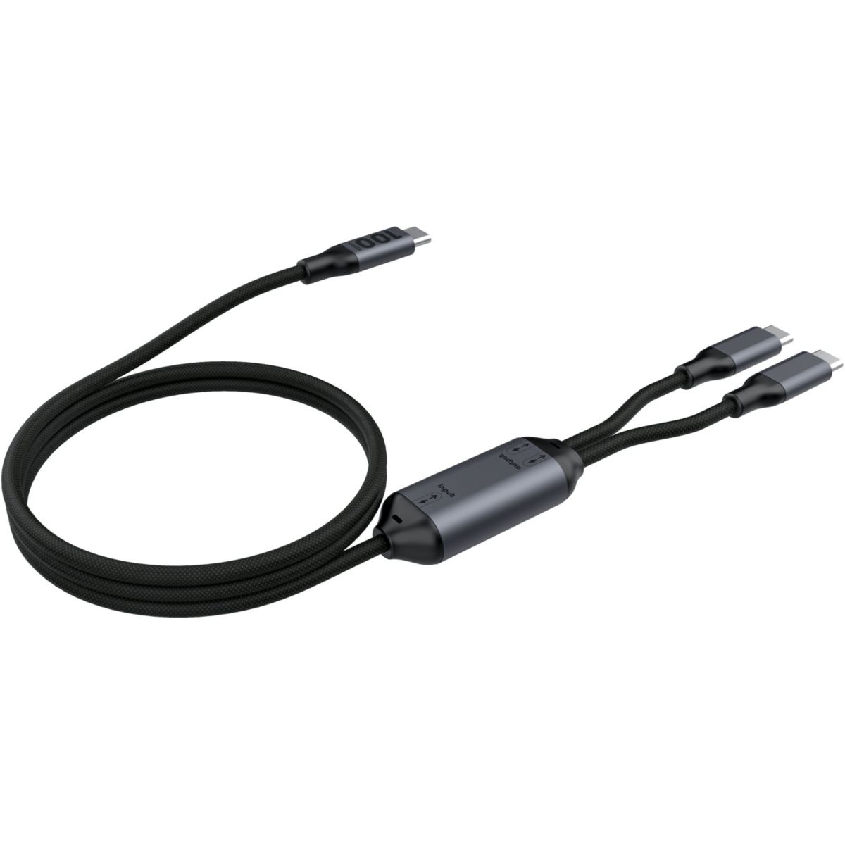 CABLE 1.5M 100W 2 en 1 USB-C vers x2 USB-C couleur unique, ESSENTIEL B