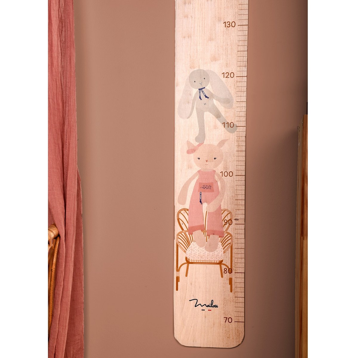 Toise en bois Souris beige, MAILOU TRADITION