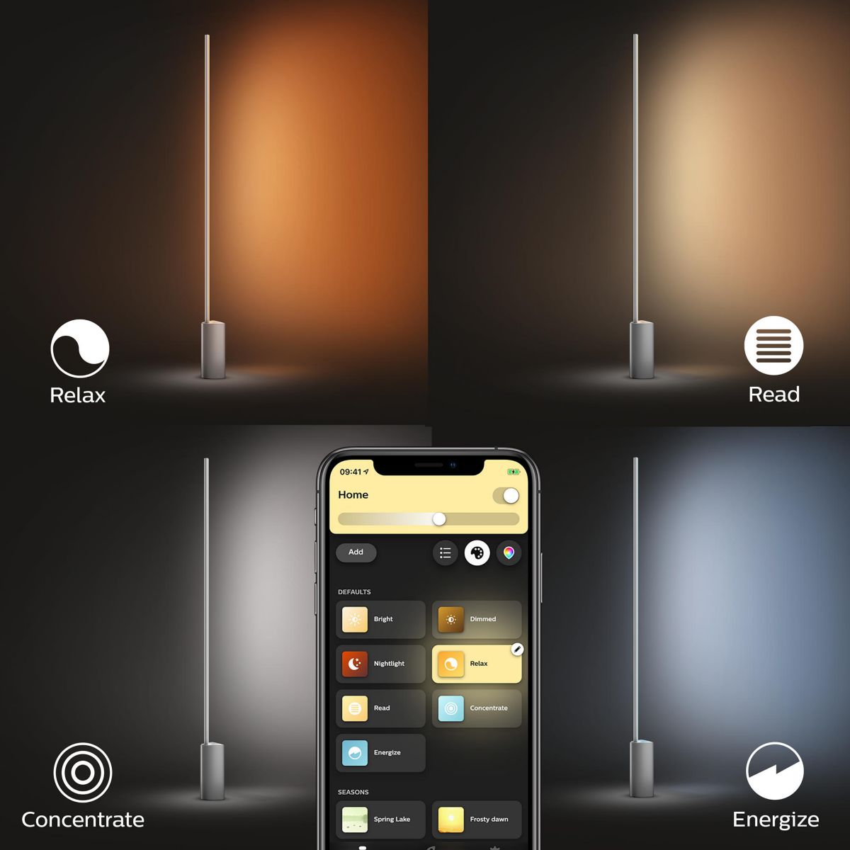 Lampe connectée Gradient Signe noir White&Color Ambiance noir, PHILIPS HUE