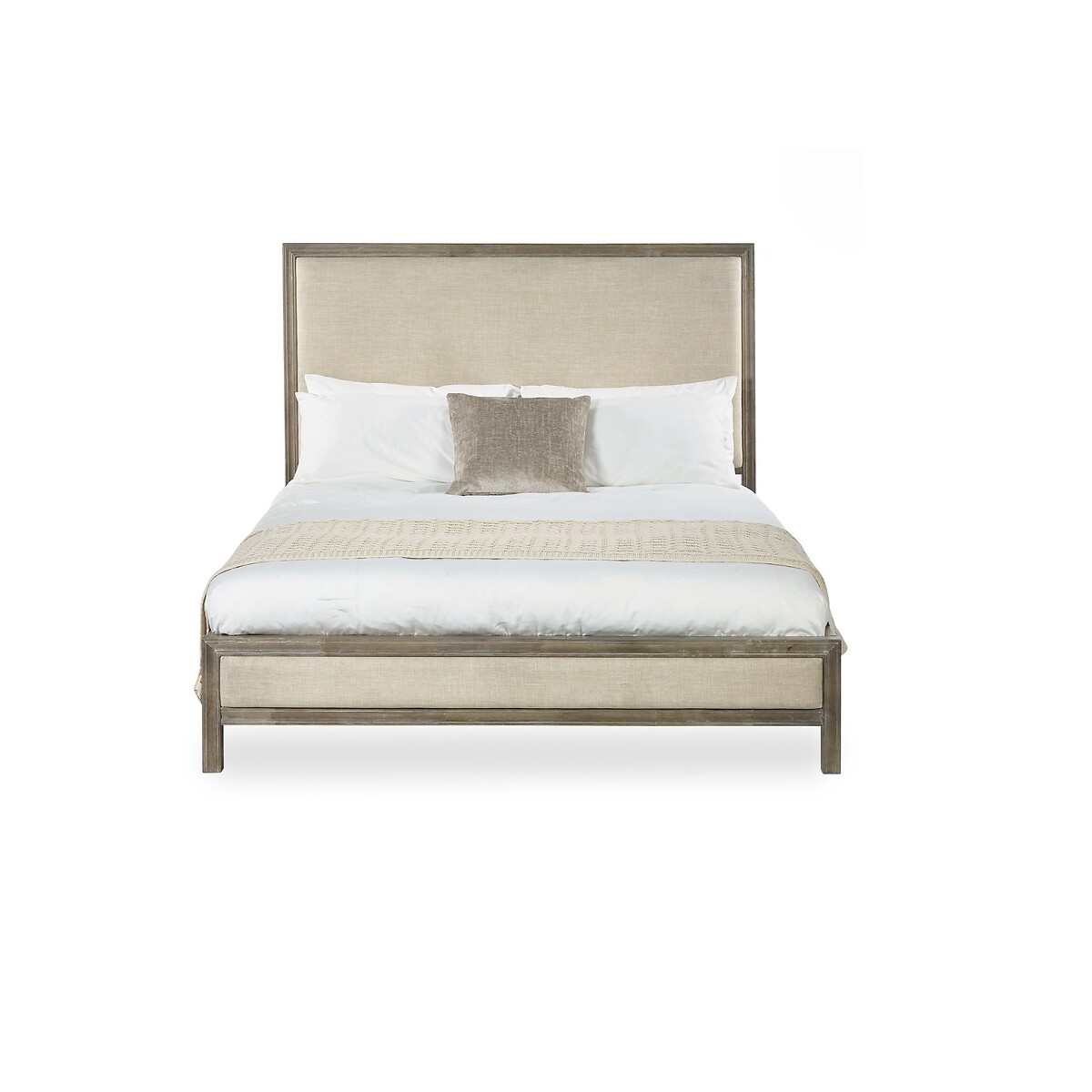 Sophie French Antique Linen & Limed Oak Bed ivory, SO'HOME