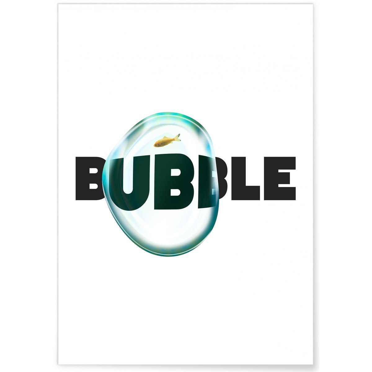 Affiche Bubble blanc, L'AFFICHERIE
