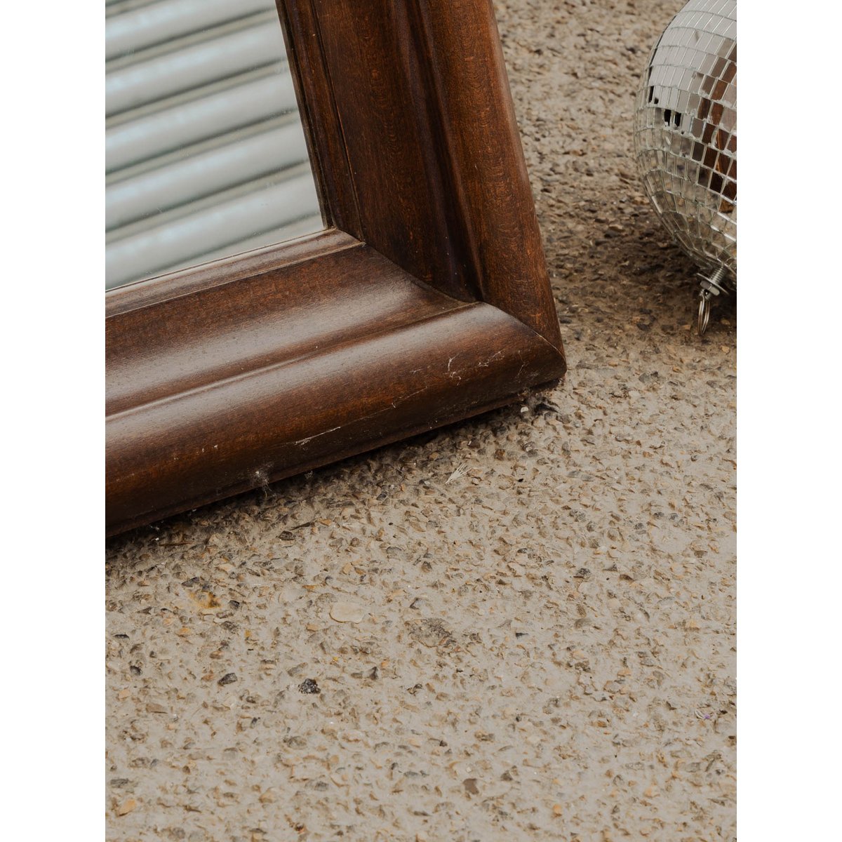 Grand miroir en bois Georges N°1231 - Bon état bois foncé, DEBONGOUT