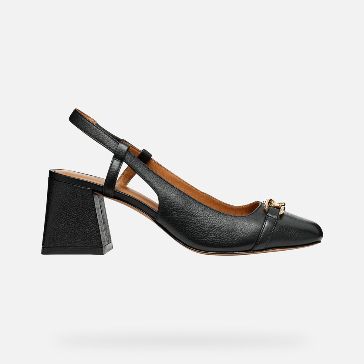 Escarpins slingback Coronilla, bout carré noir, GEOX