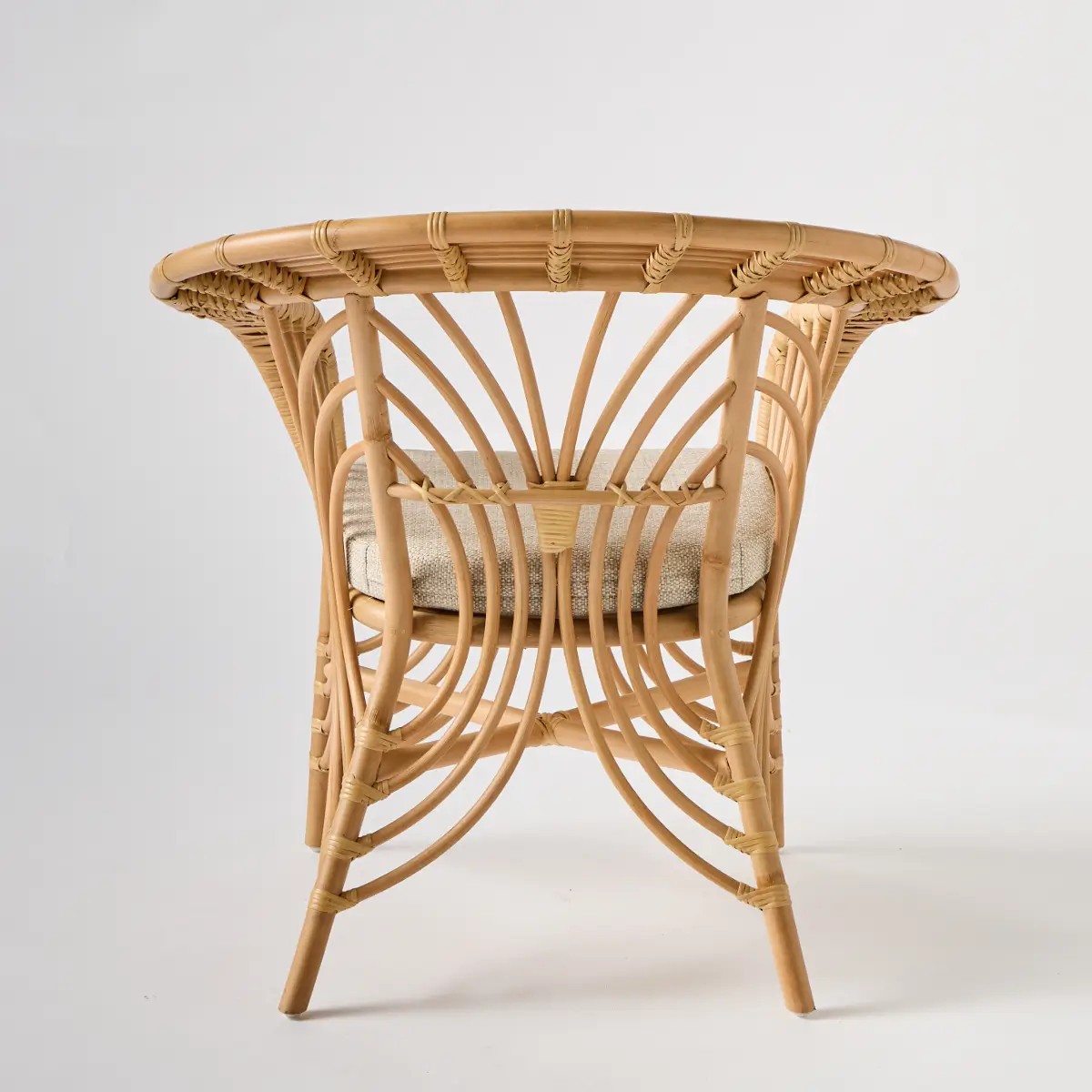 Fauteuil en rotin SHANGHAI bois fonce, KOK