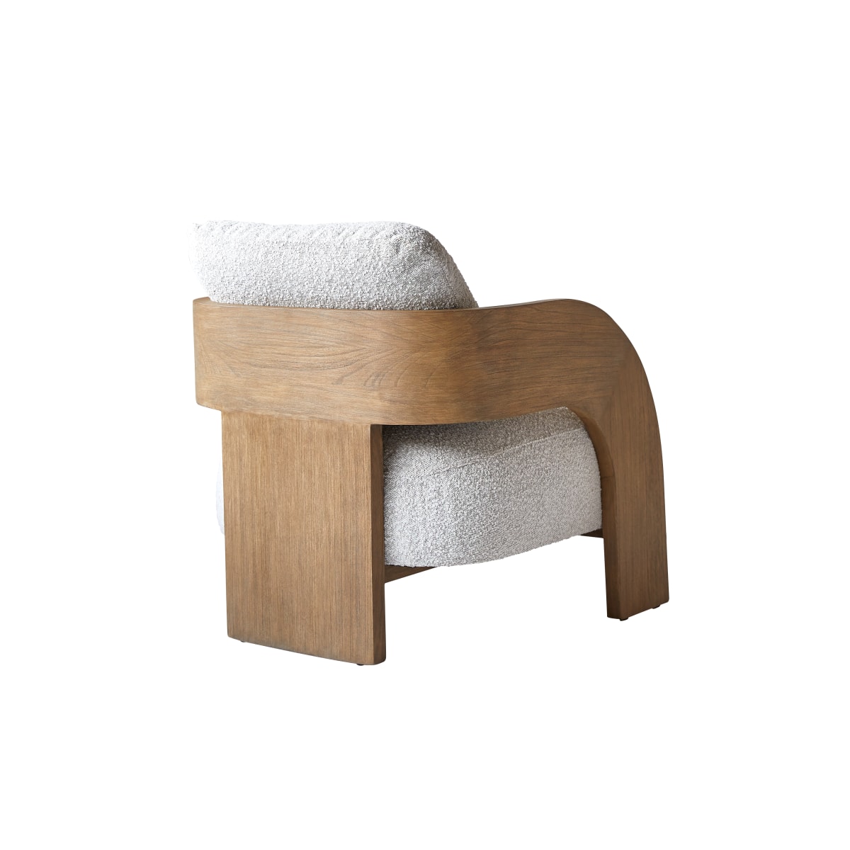 Fauteuil en Mindi clair massif, BOTI beige, TIKAMOON