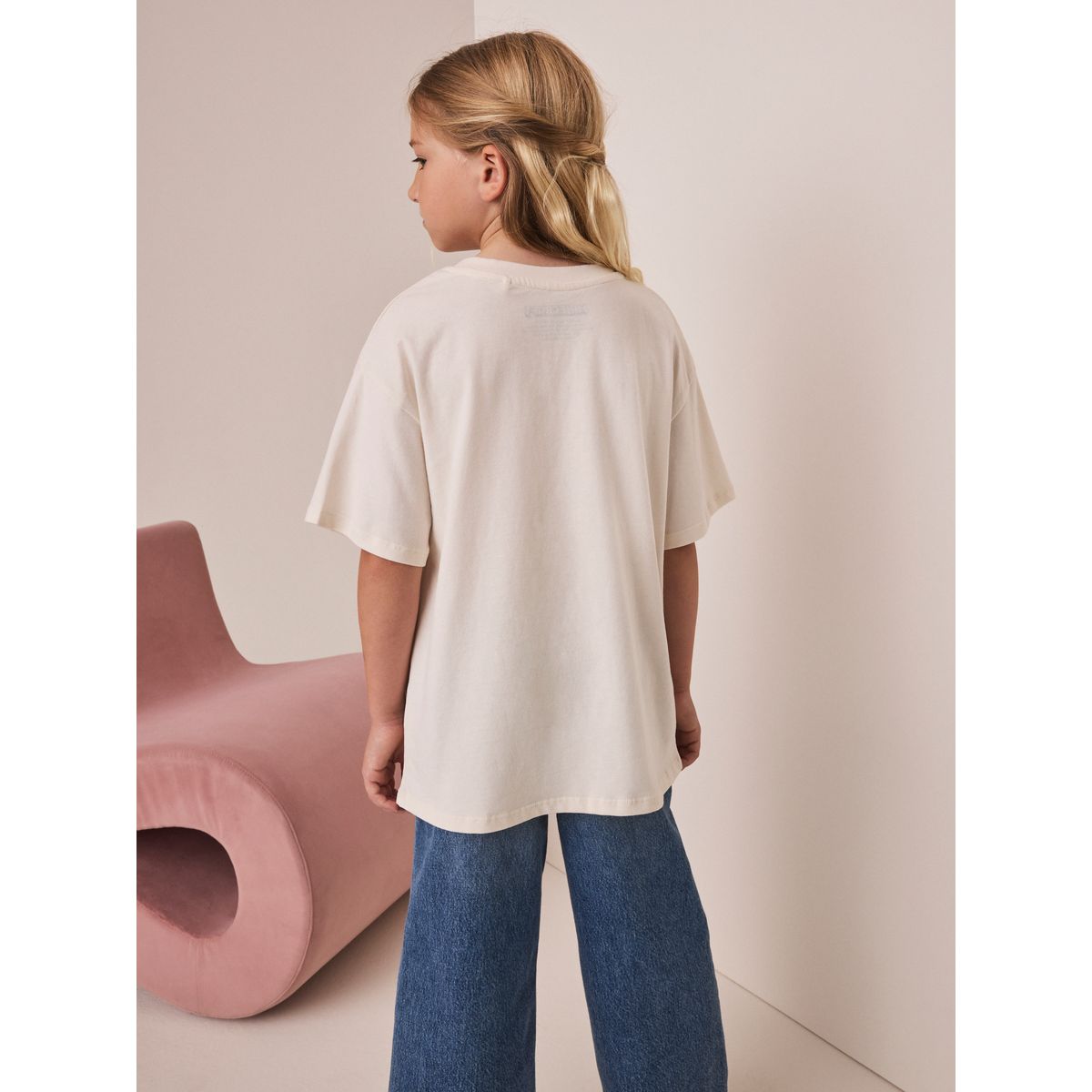 T-shirt oversize à motif minecraft écru, NEXT