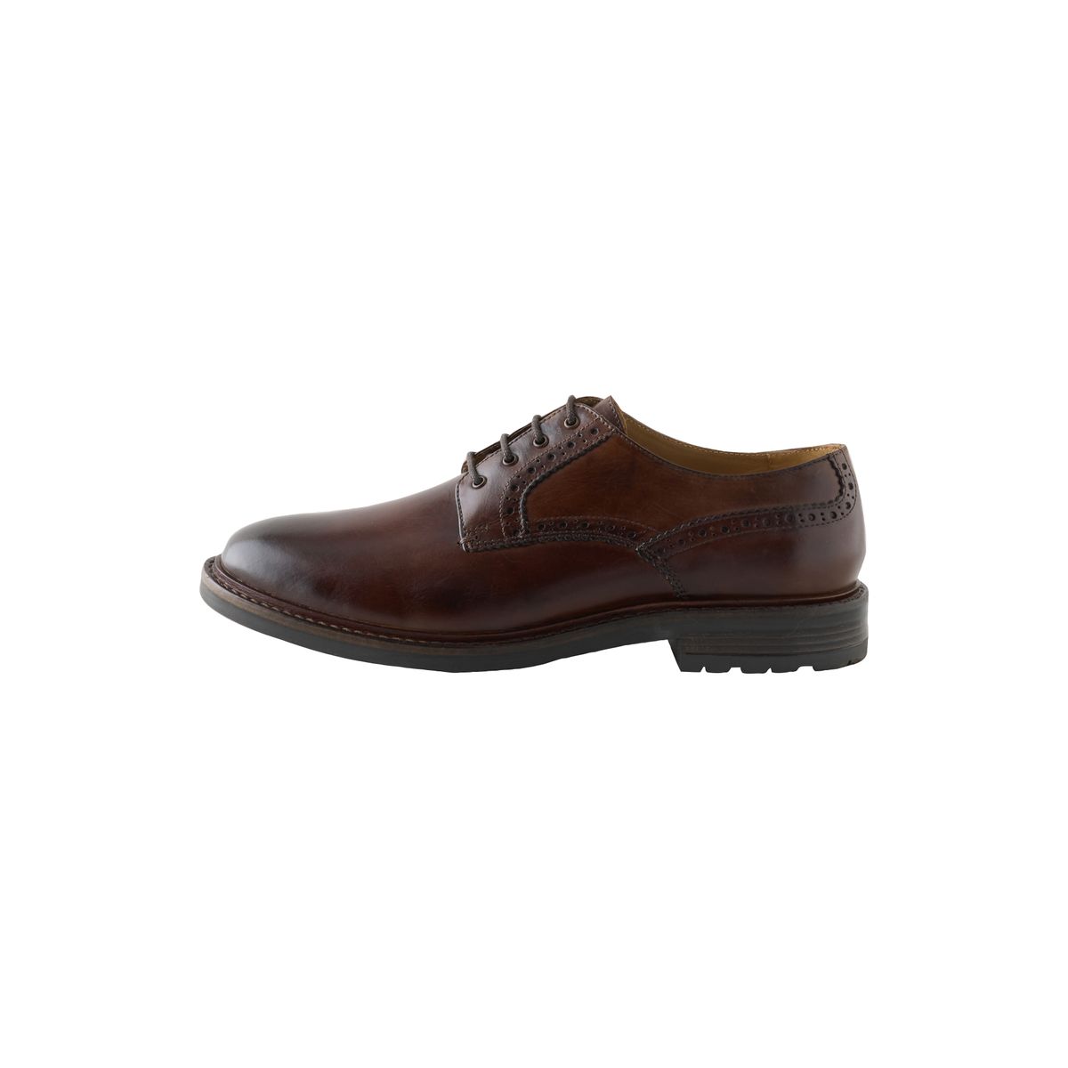 Chaussures derby en cuir marron fauve, NEXT