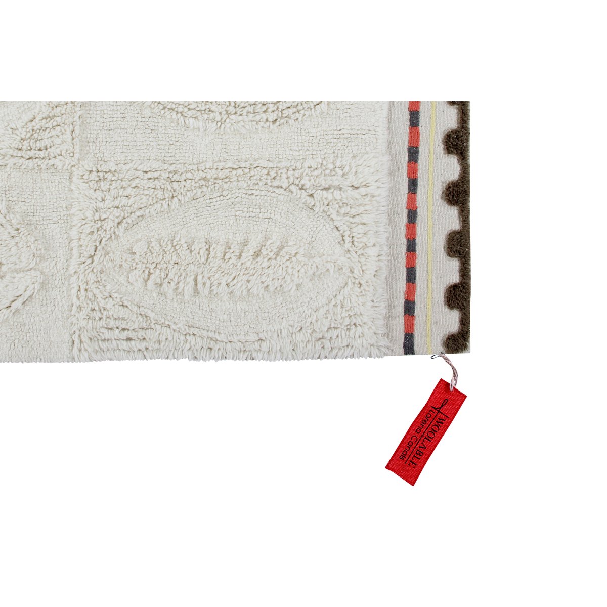 Tapis à laine Rectangulaire BAHARI blanc, LORENA CANALS