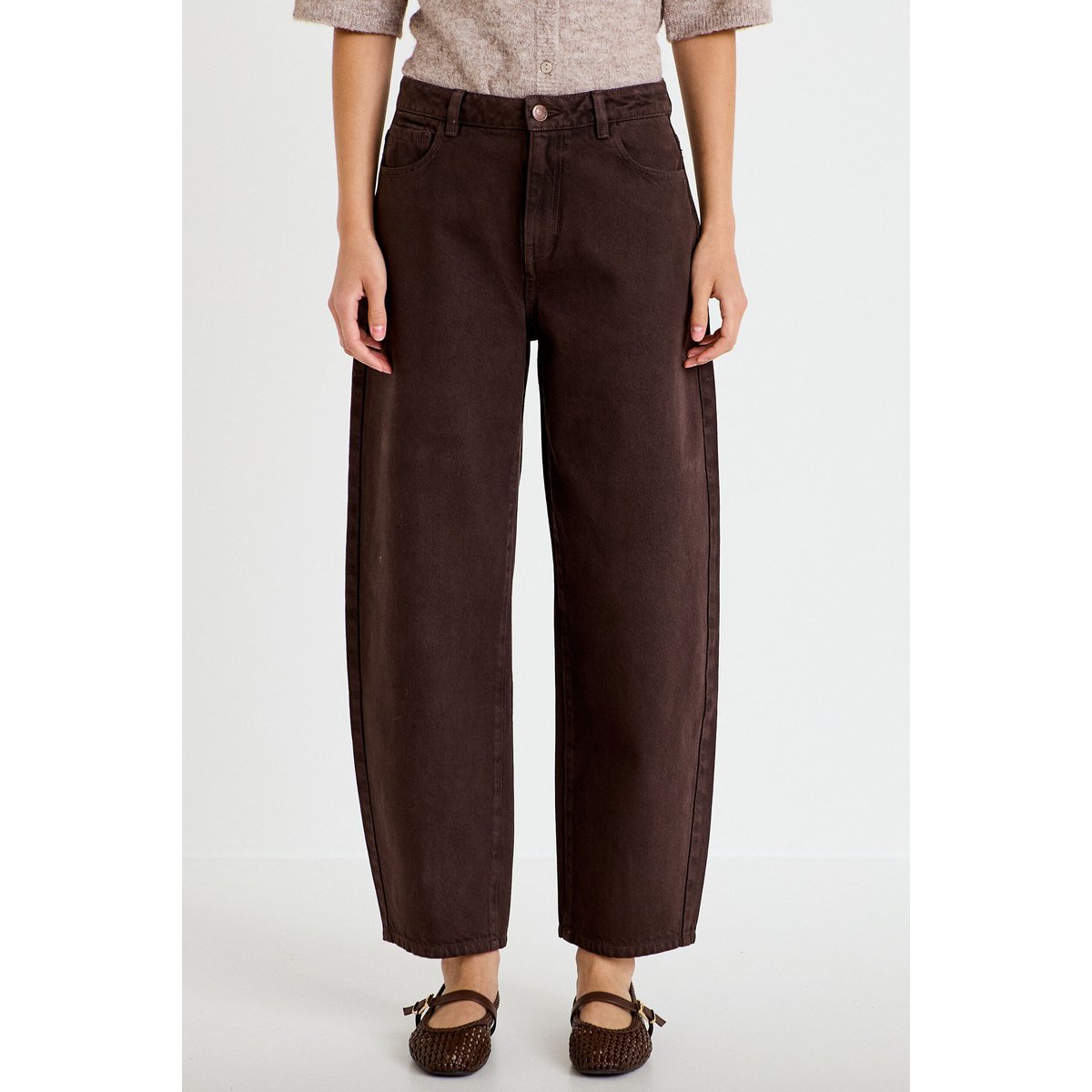 Jean bootcut taille standard marron foncé, CACHE CACHE