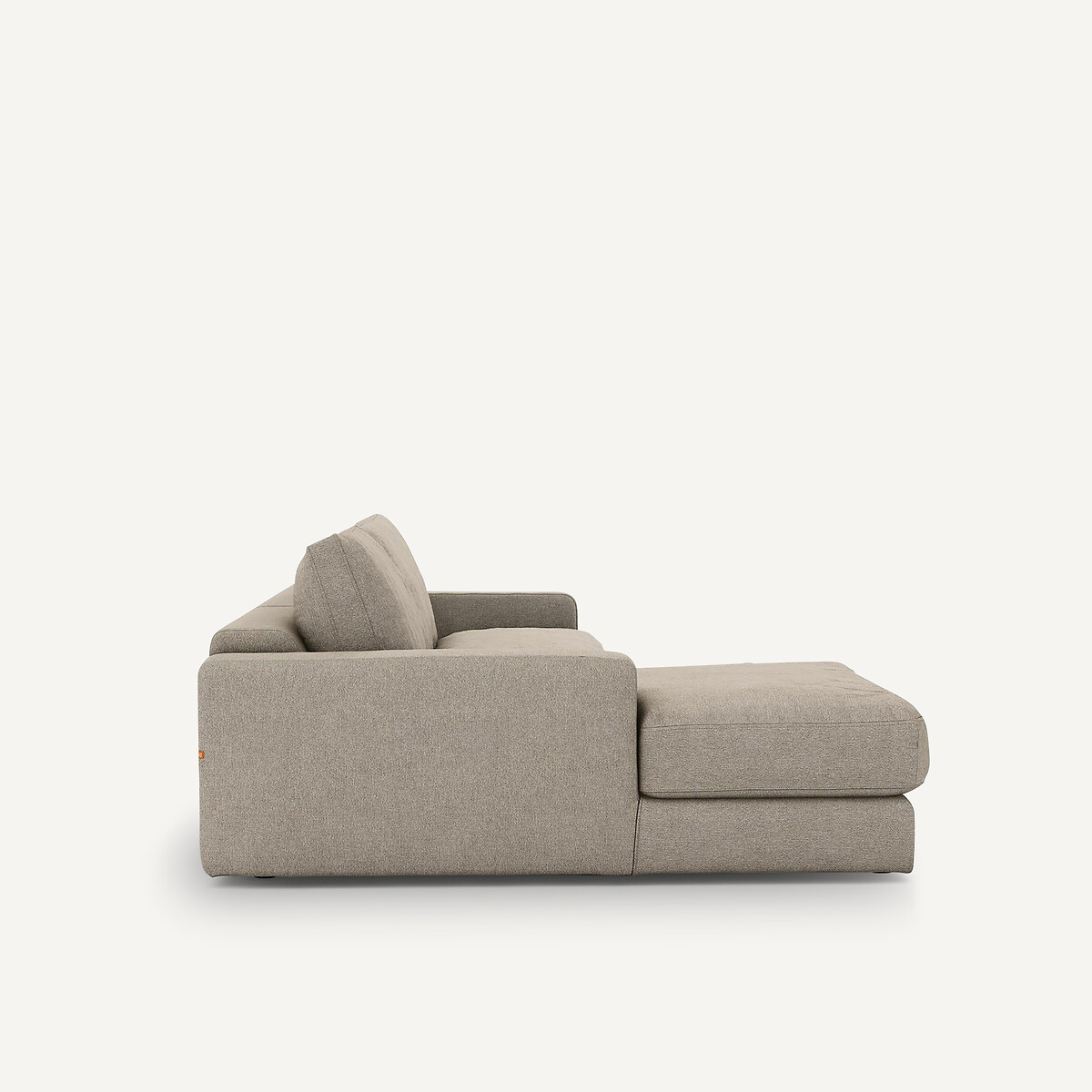 Canapé d'angle texturé en viscose et lin, Skander naturel, AM.PM