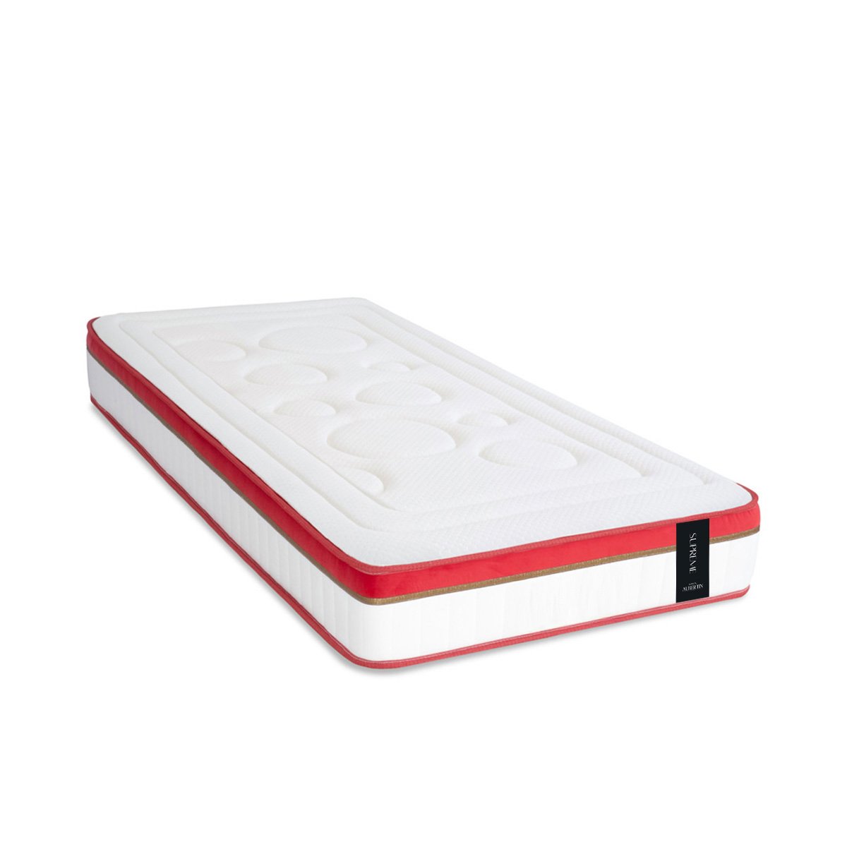 Matelas Mémoire SUPREME - 24 cm d'épaisseur - Accueil ferme, soutien ferme blanc, MAISON AUBERTIN