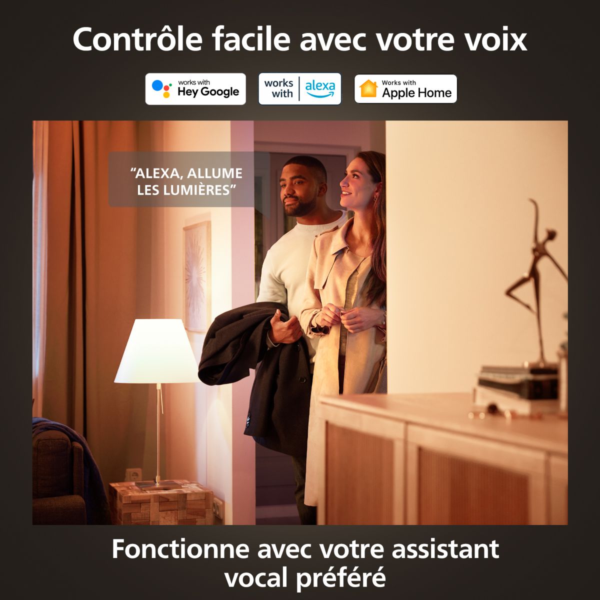 Ampoule LED connectée GU10 White Ambiance couleur unique, PHILIPS HUE