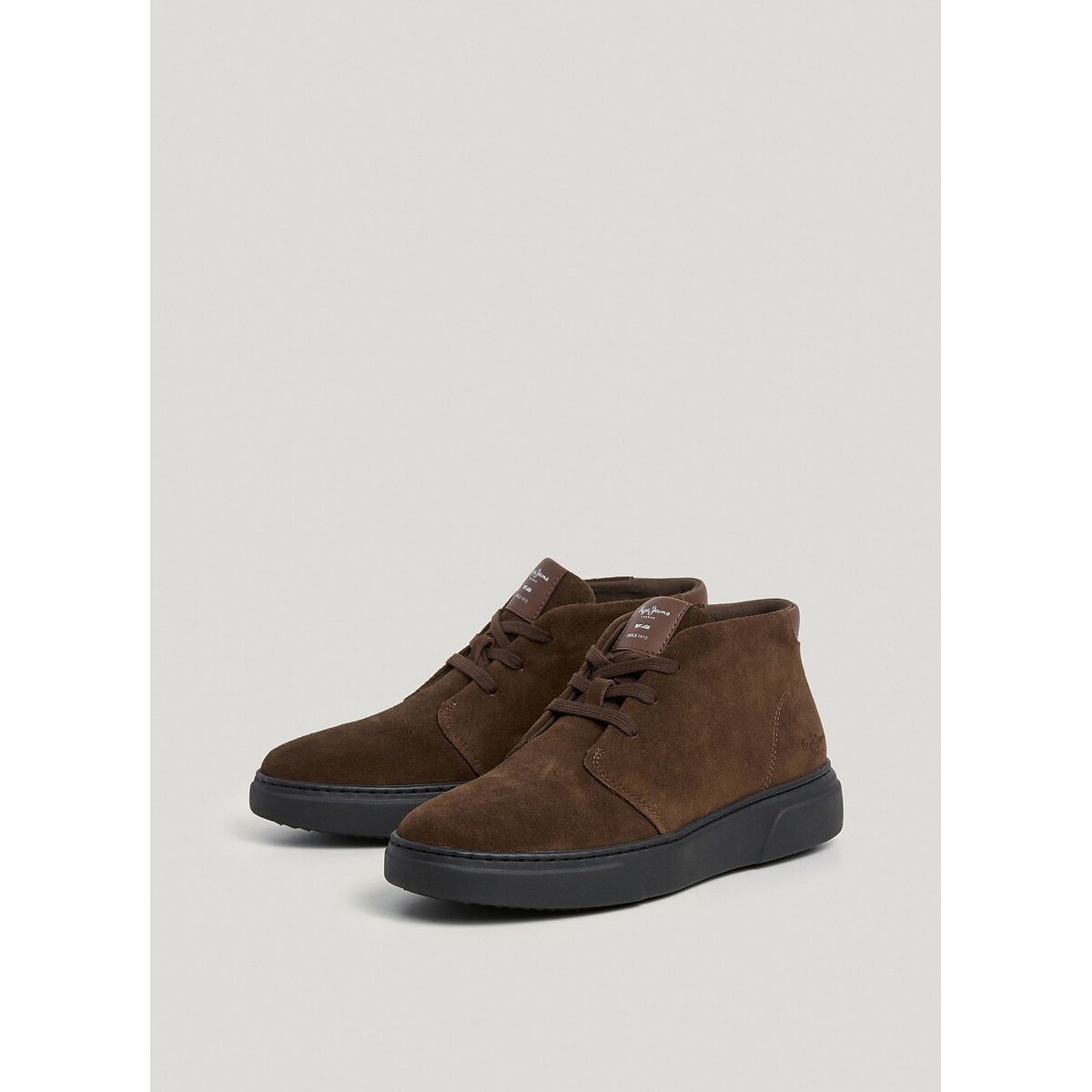 Bottines à lacets en cuir suédé COLINS DESERT marron, PEPE JEANS