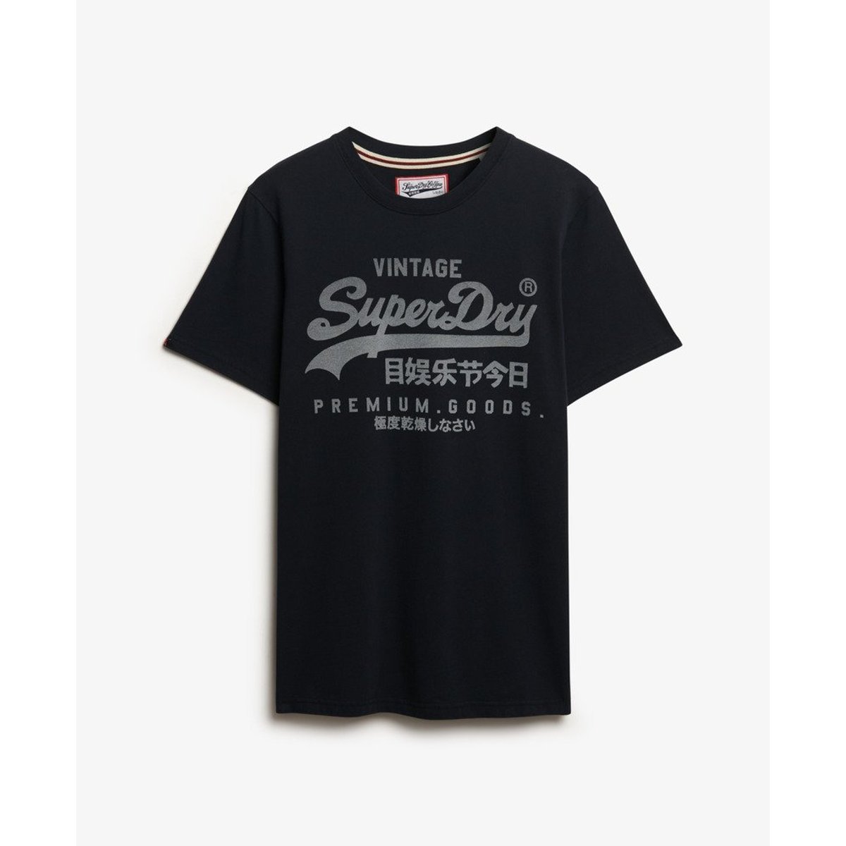 T-shirt classique Vintage Logo bleu marine éclipse, SUPERDRY