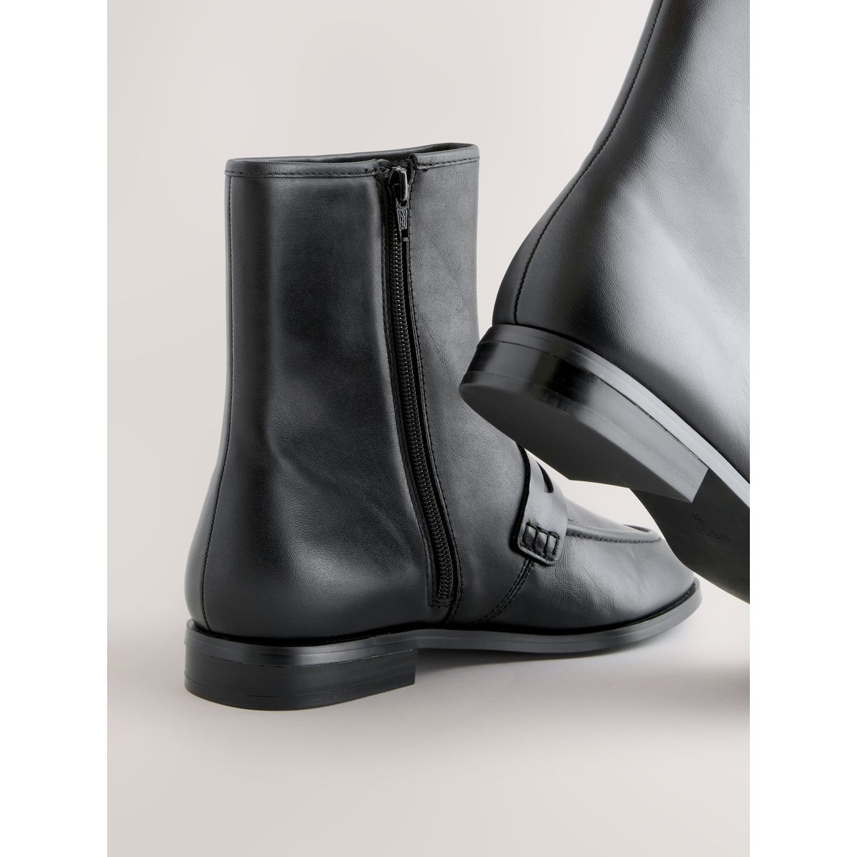 Bottines style mocassins forever comfort® noir, NEXT