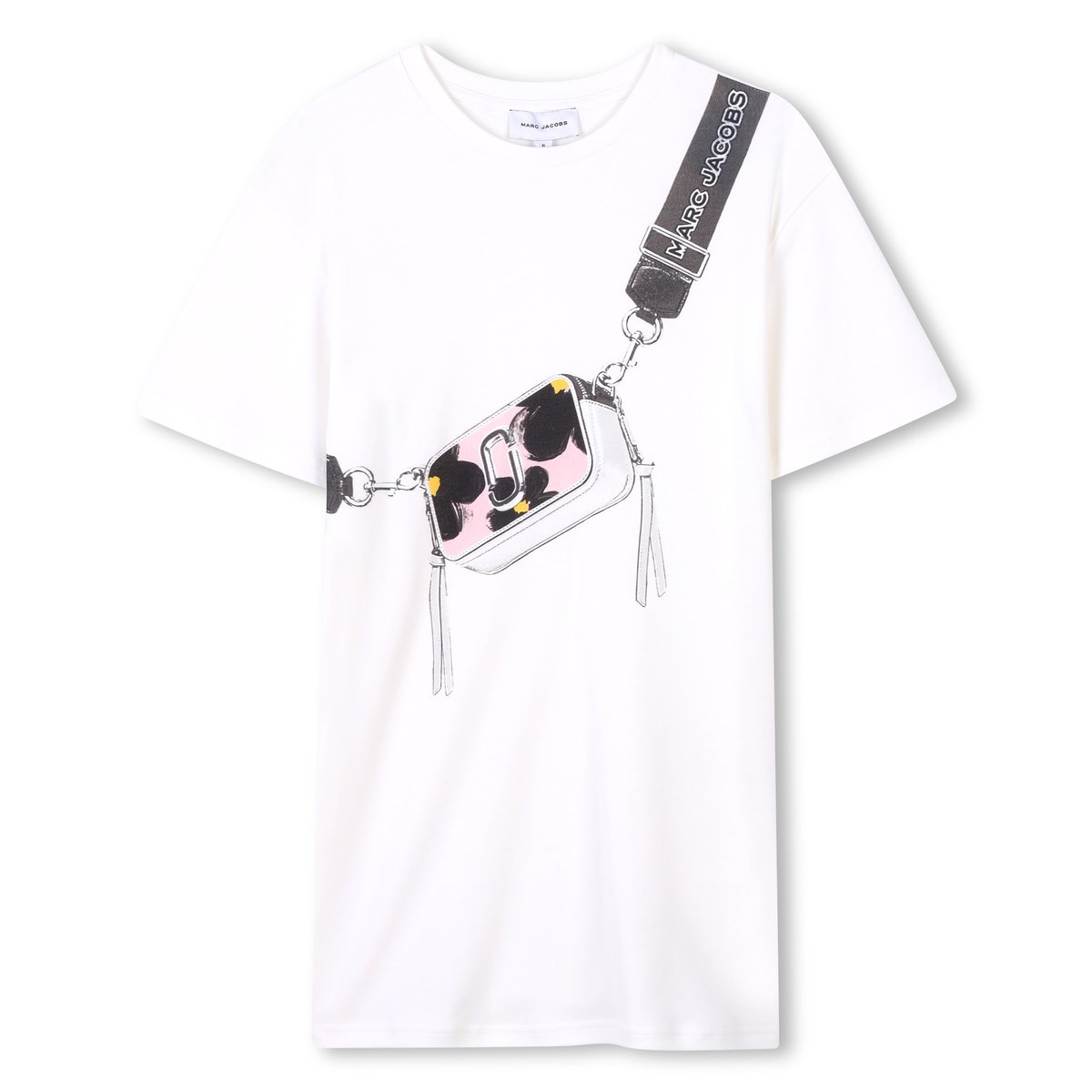 Robe en coton à manches courtes ivoire pastel, MARC JACOBS