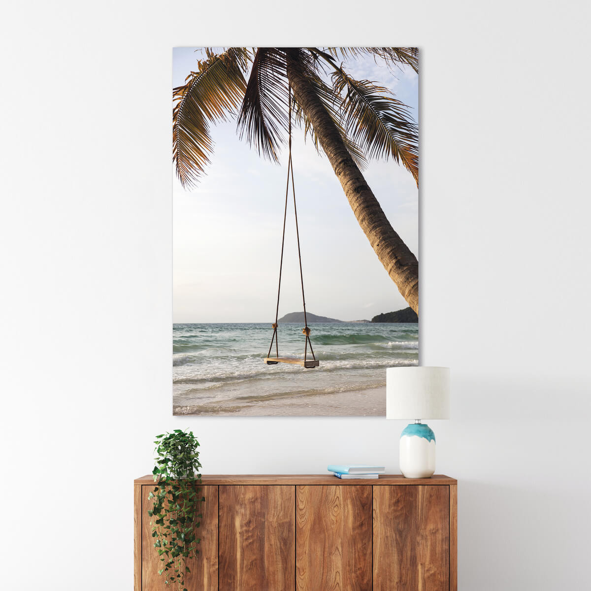Tableau Mural Balançoire PLAGE tableau en verre synthétique, CEANOTHE
