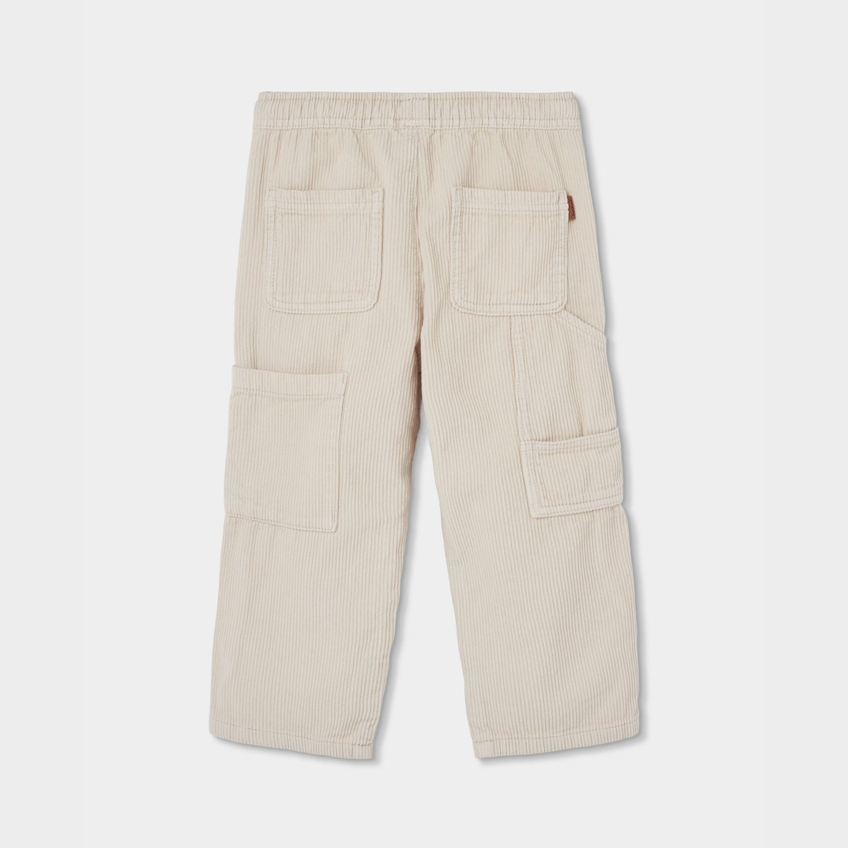 Pantalon velours cotelé garçon avec poches beige, BOBOLI