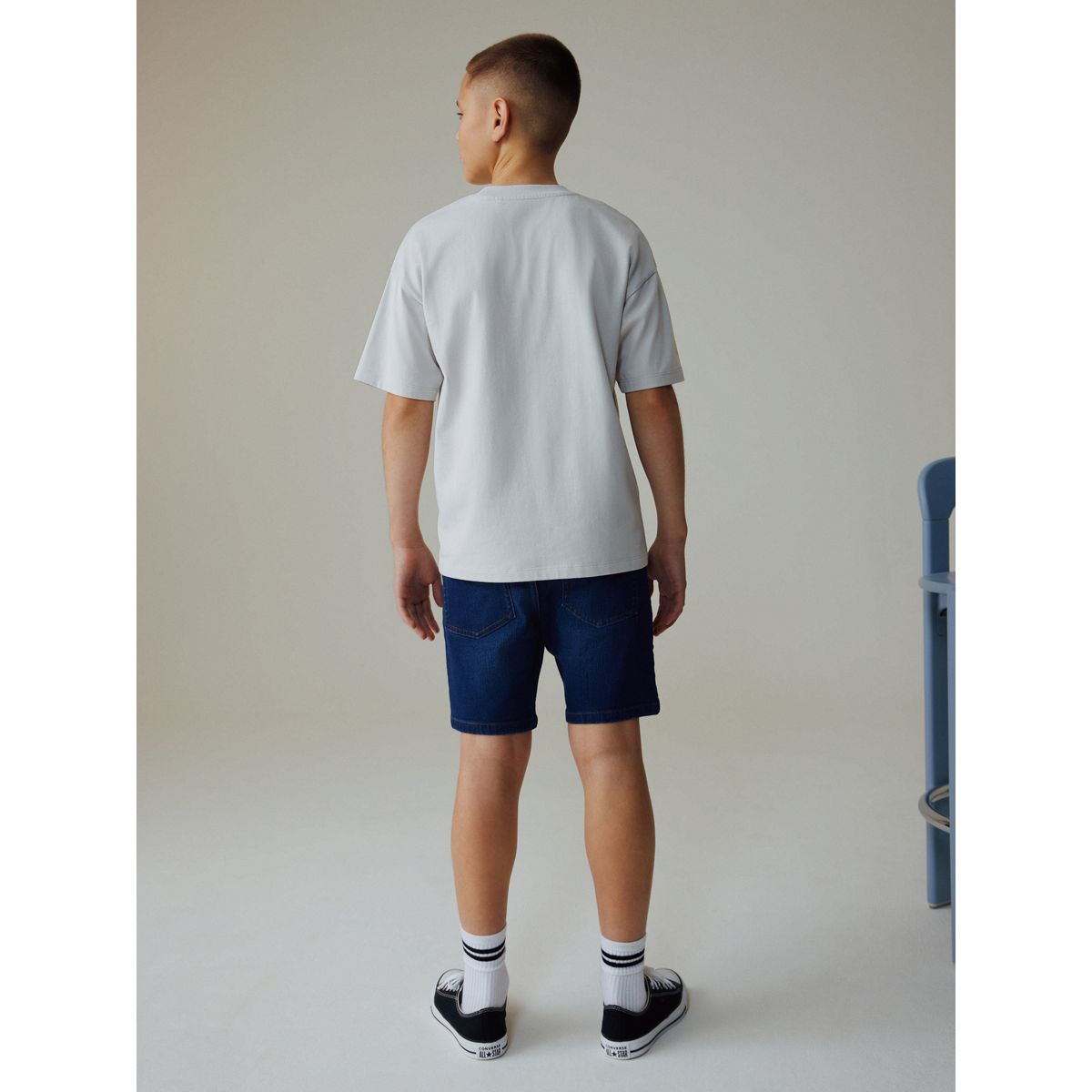 Short en denim bleu foncé, NEXT