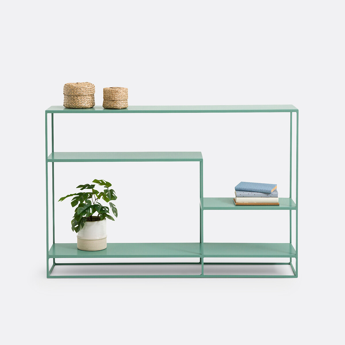 Console asymétrique métal acier, Miva céladon, LA REDOUTE INTERIEURS