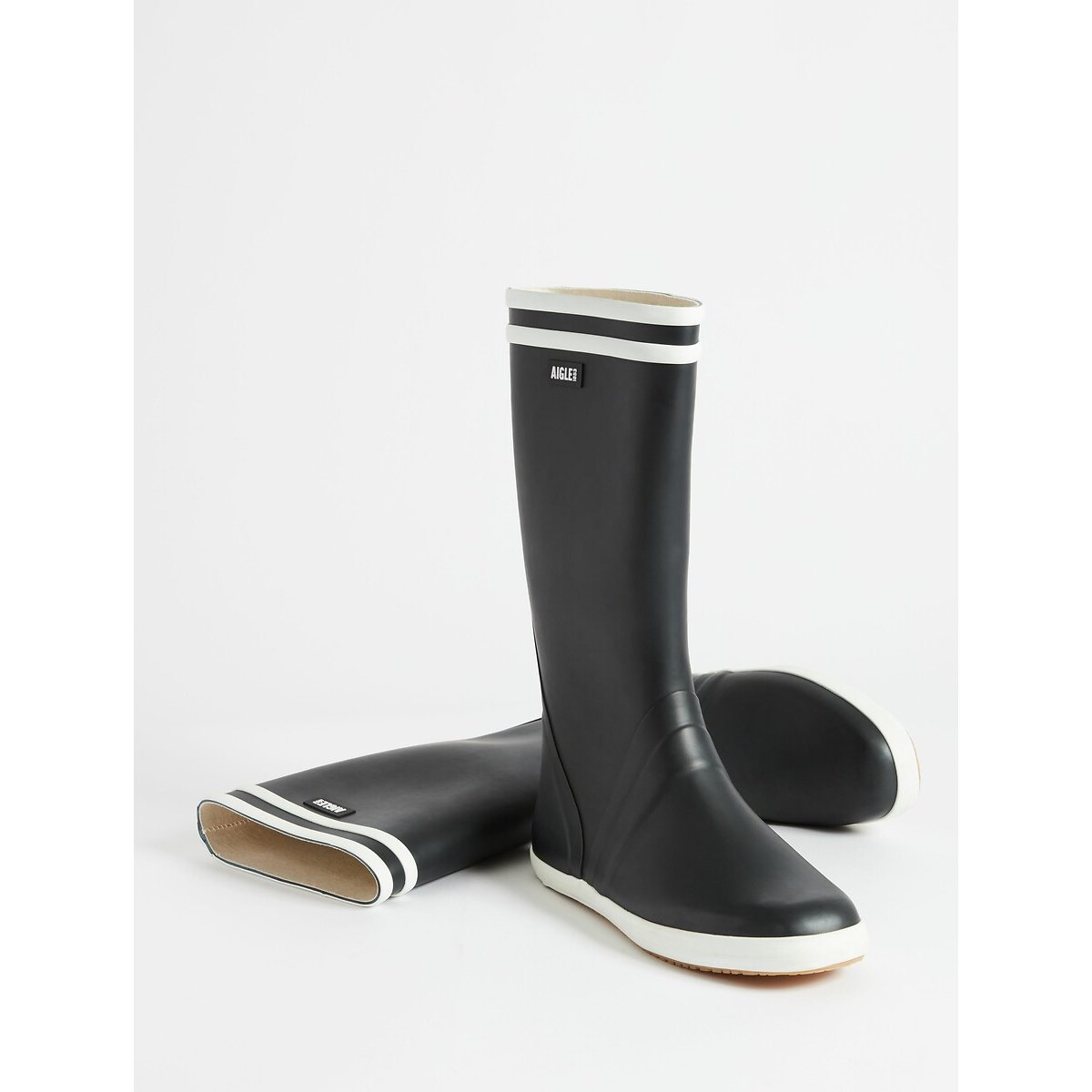 Bottes de pluie GOELAND 2 marine/blanc, AIGLE