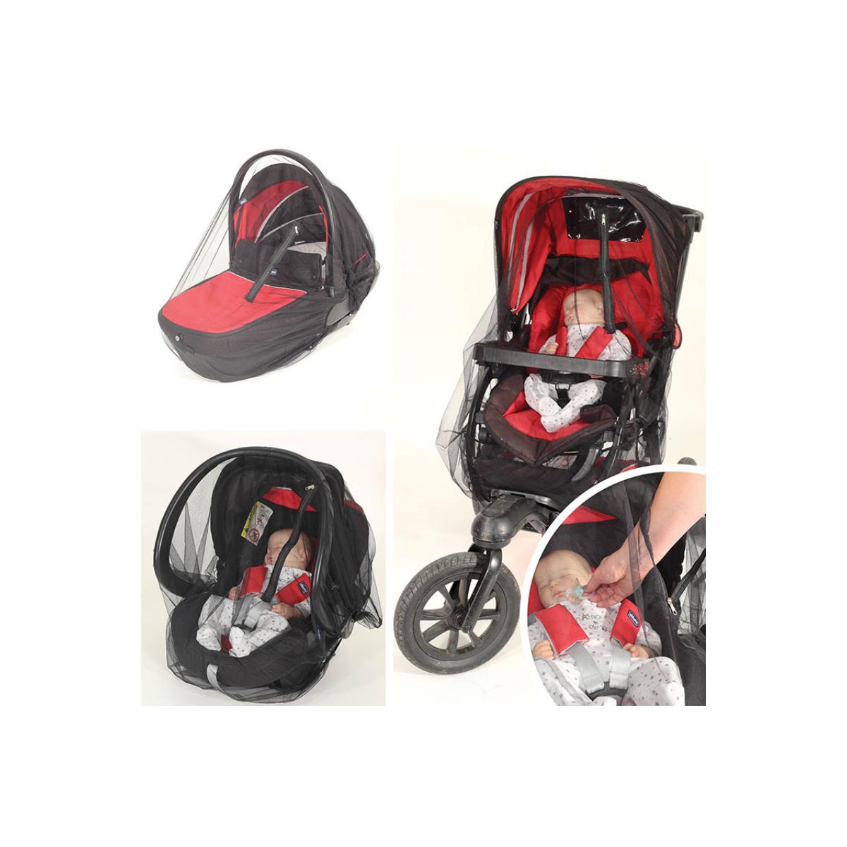 Moustiquaire zippée 3 en 1 noir, TROIS KILOS SEPT