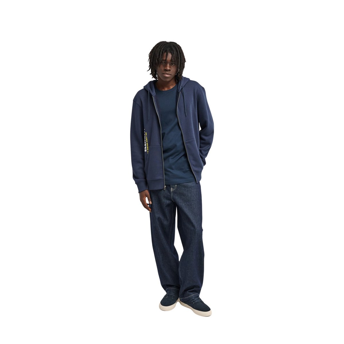 Sweat capuche zippé THROW UP bleu eclipse navy, ELEMENT
