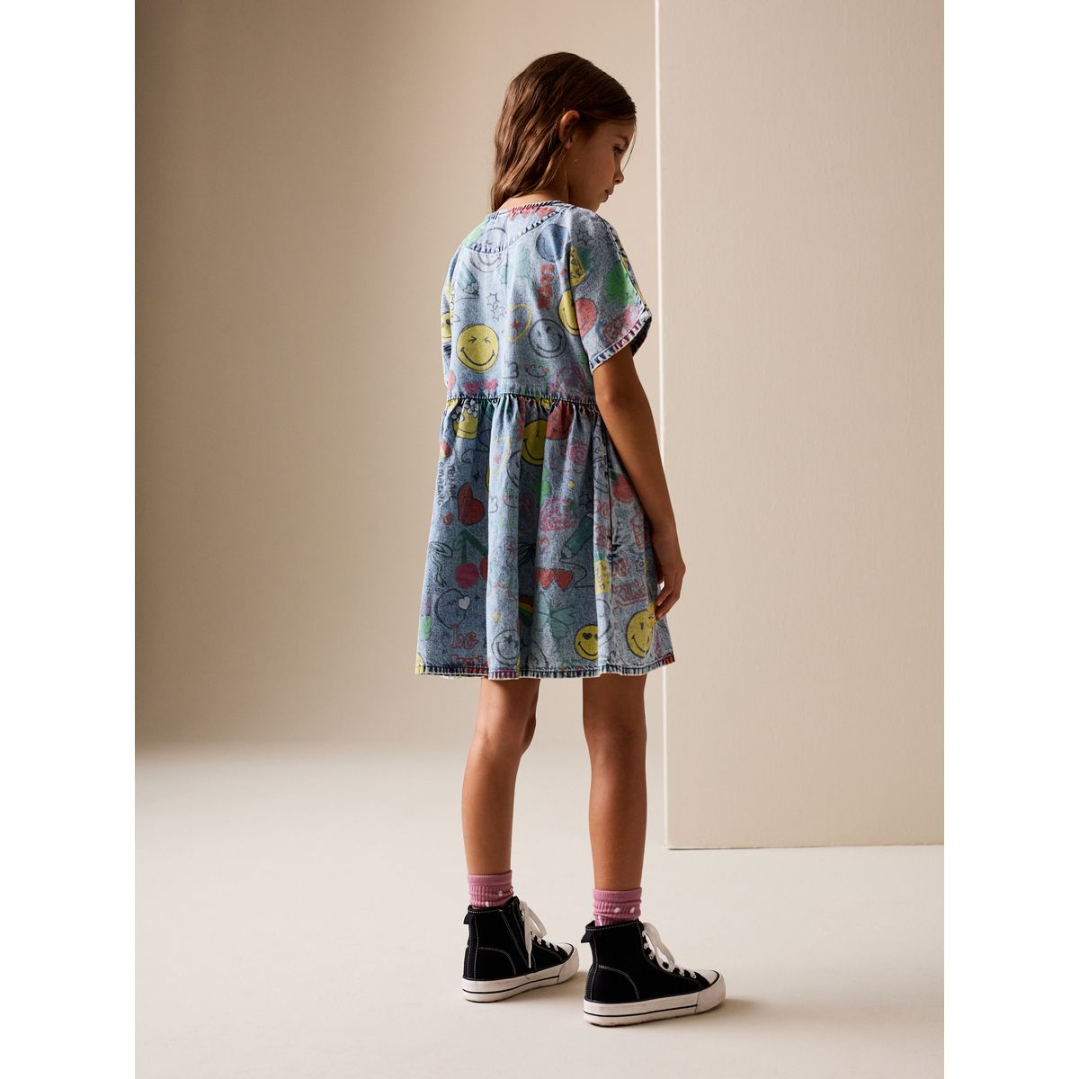 Robe boutonnée à motif smiley jena bleu, NEXT