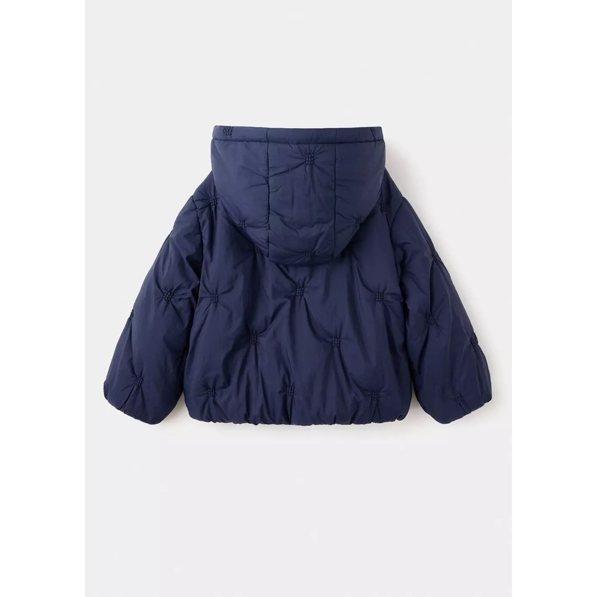 Anorak matelassé à capuche bleu marine, MANGO BABY
