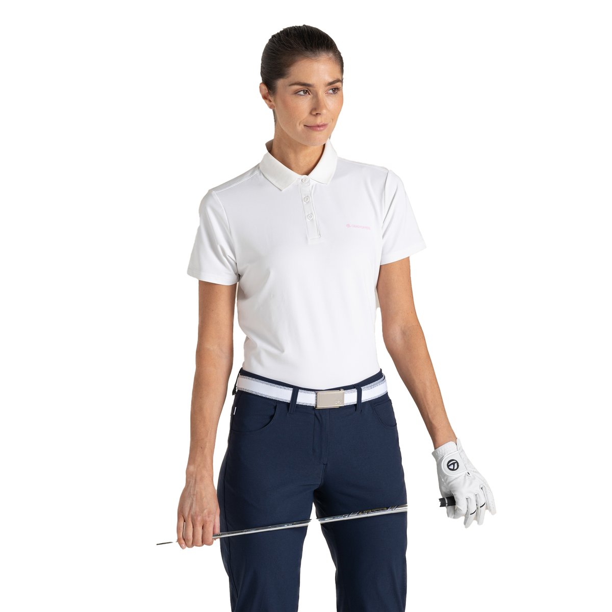 Polo de golf manches courtes THORNBURY blanc, CRAGHOPPERS