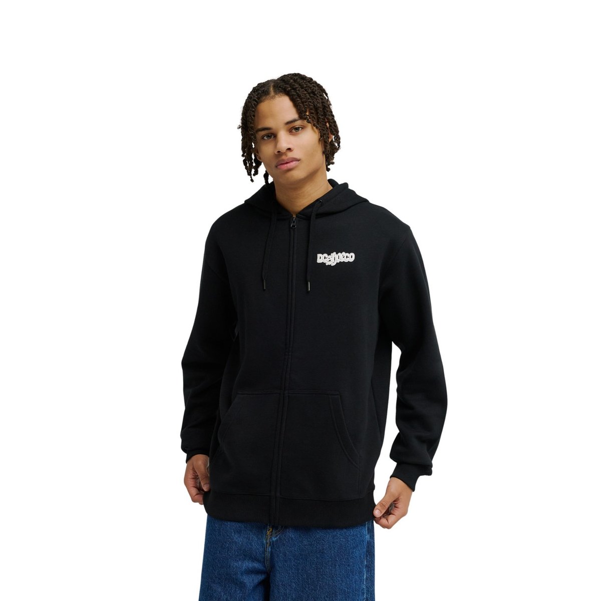 Sweat capuche zippé. noir black, DC SHOES