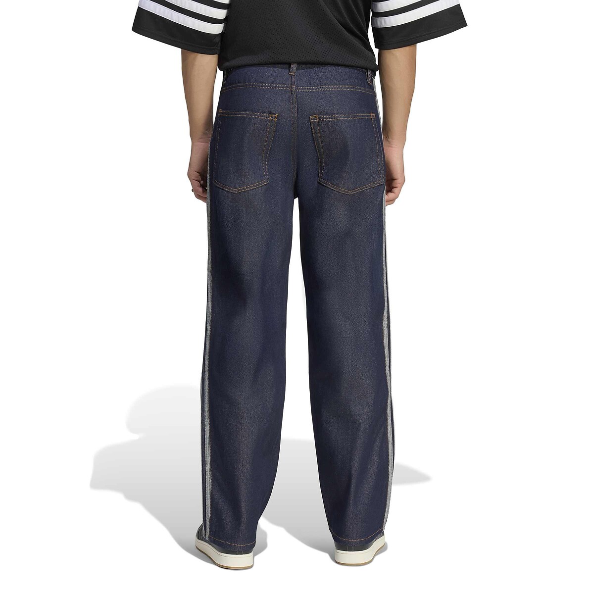 Pantalon denim droit, taille mi-haute, FIREBIRD bleu denim, adidas Originals