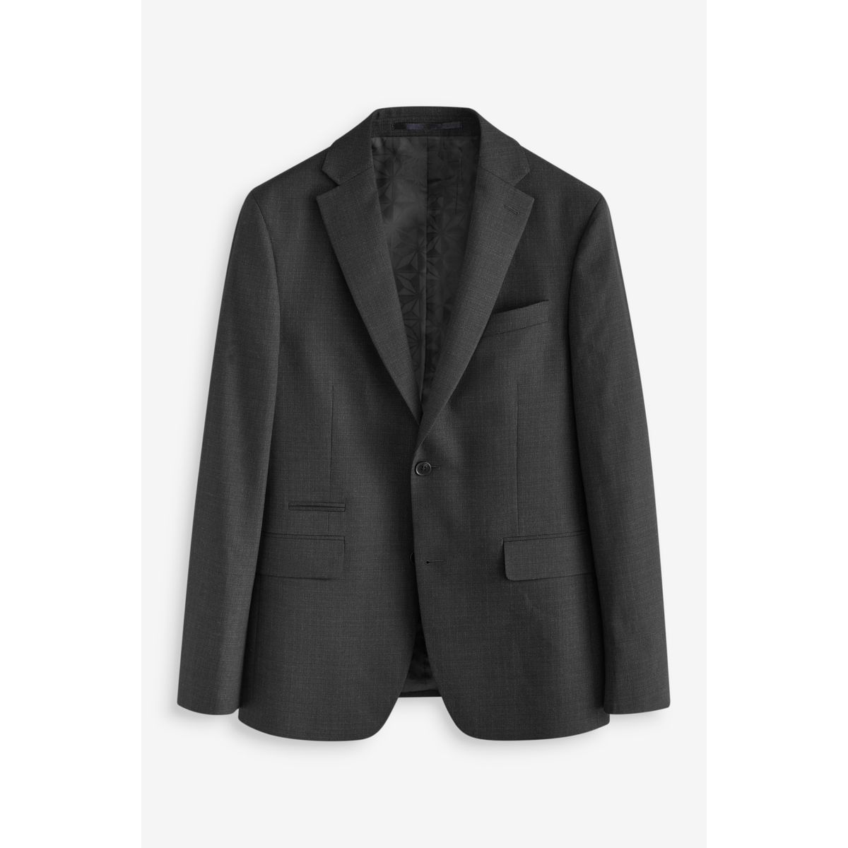 Veste de costume en laine texturée noir, NEXT