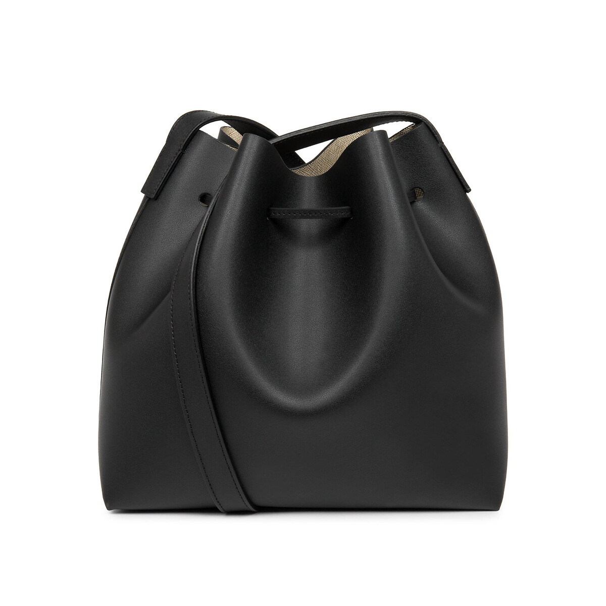 City Americanino Double Bucket Bag in Leather black/gold-coloured, LANCASTER
