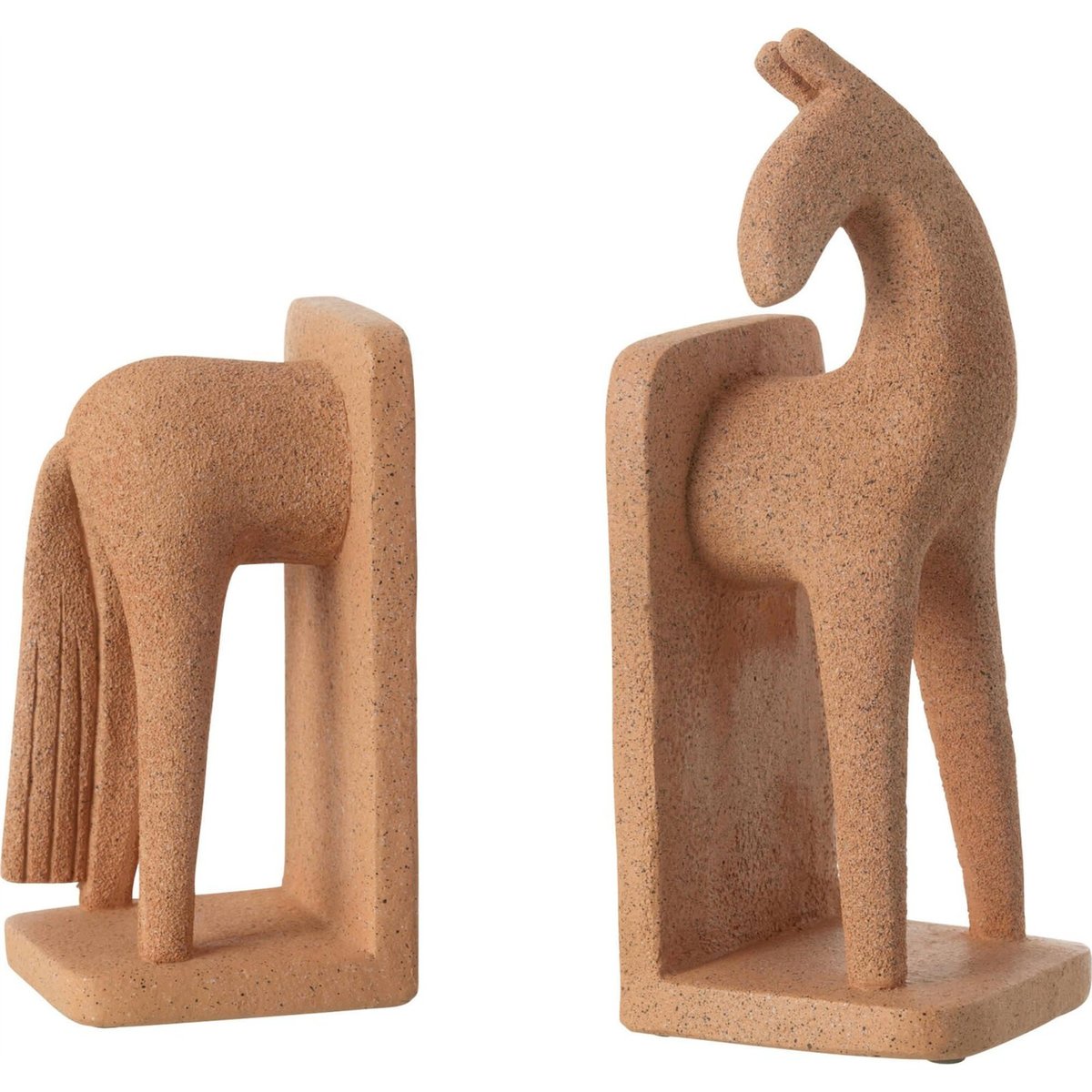 Serre-livres cheval moderne, Lot de 2 terracotta, RECOLLECTION