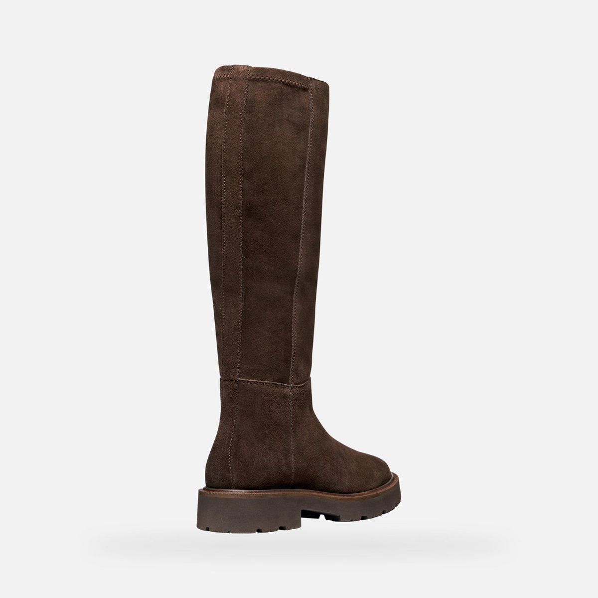 Bottes plates en cuir Norize marron foncé, GEOX