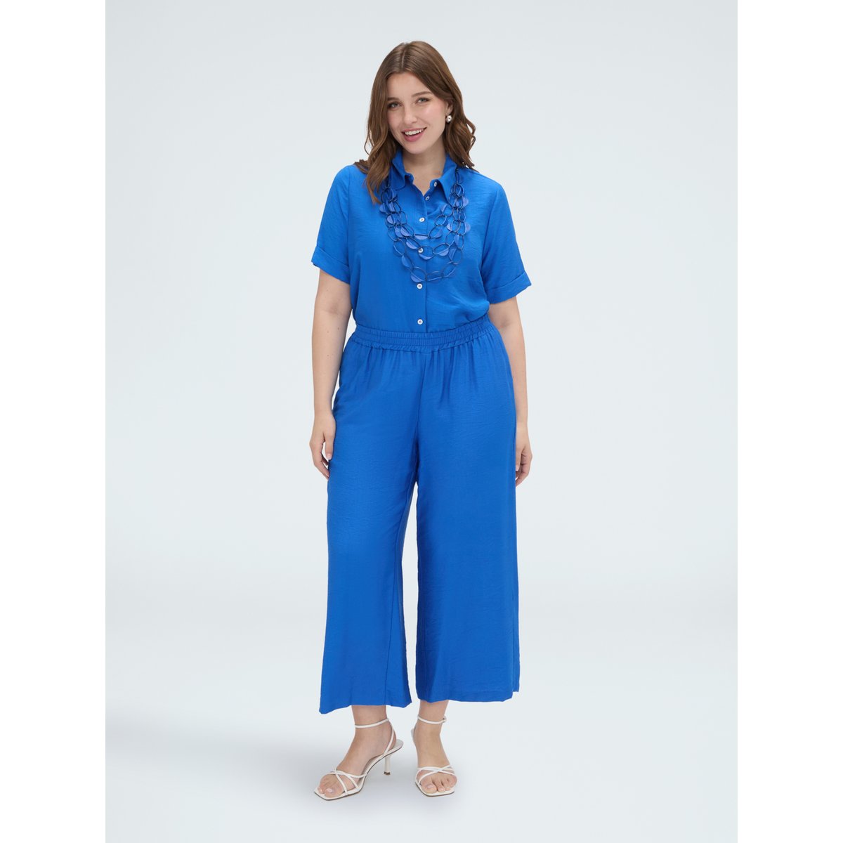 Pantalon cropped bleuet, FIORELLA RUBINO