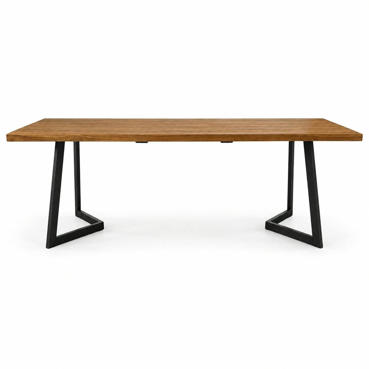 Table salle à manger en bois recyclé pieds en métal forme moderne design contemporain 220 cm CLEVELAND bois naturel, PIER IMPORT