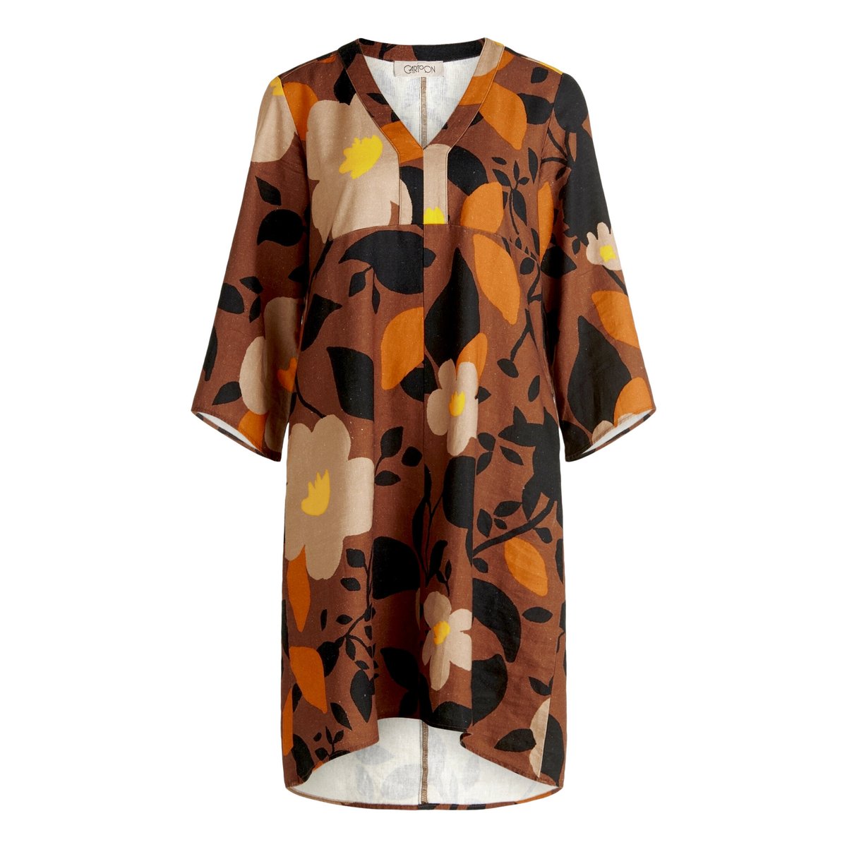 Robe tunique à motifs marron/marron, CARTOON